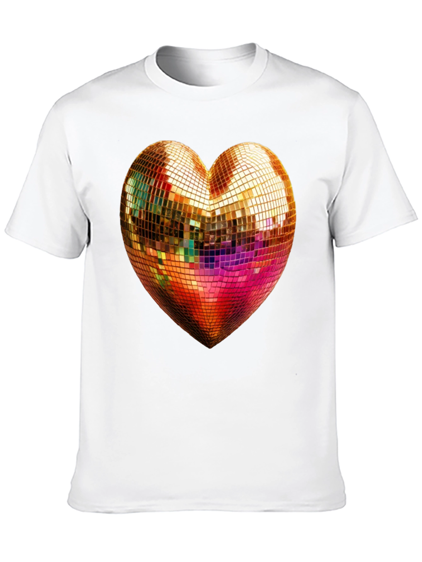 Disco Heart Graphic T-Shirt - Mens Black Tee