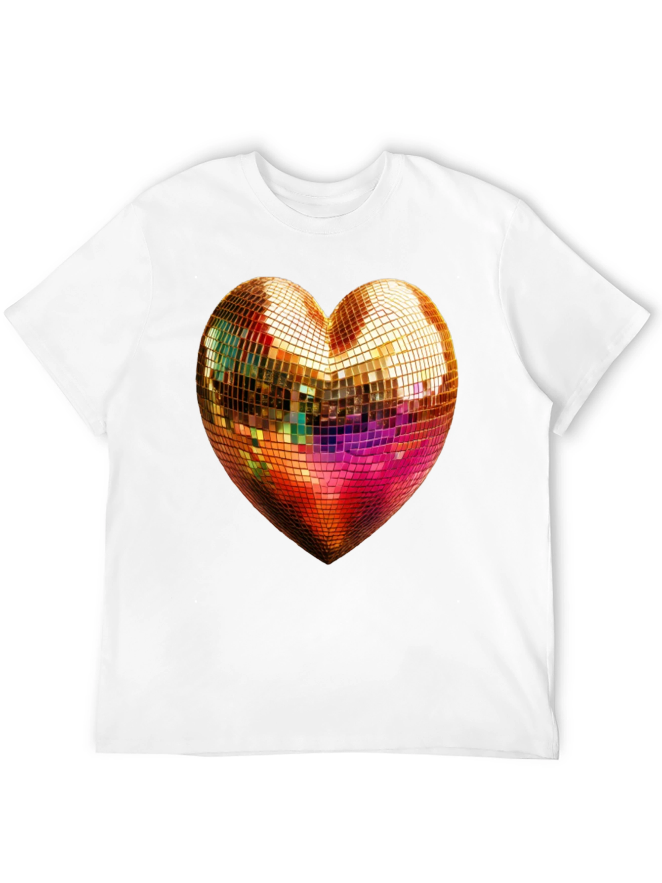 Disco Heart Graphic T-Shirt - Mens Black Tee
