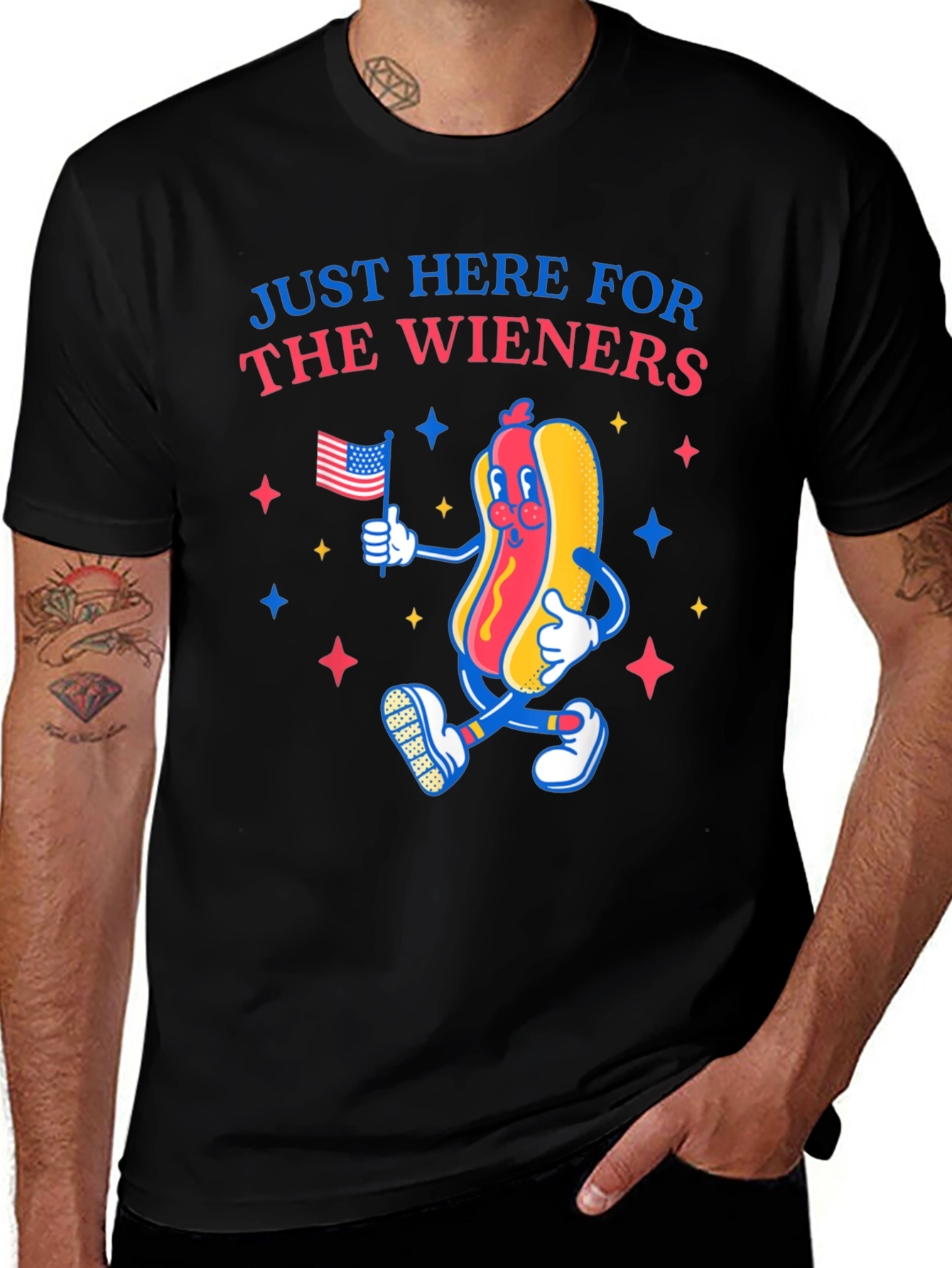 Just Here For The Wieners T-Shirt