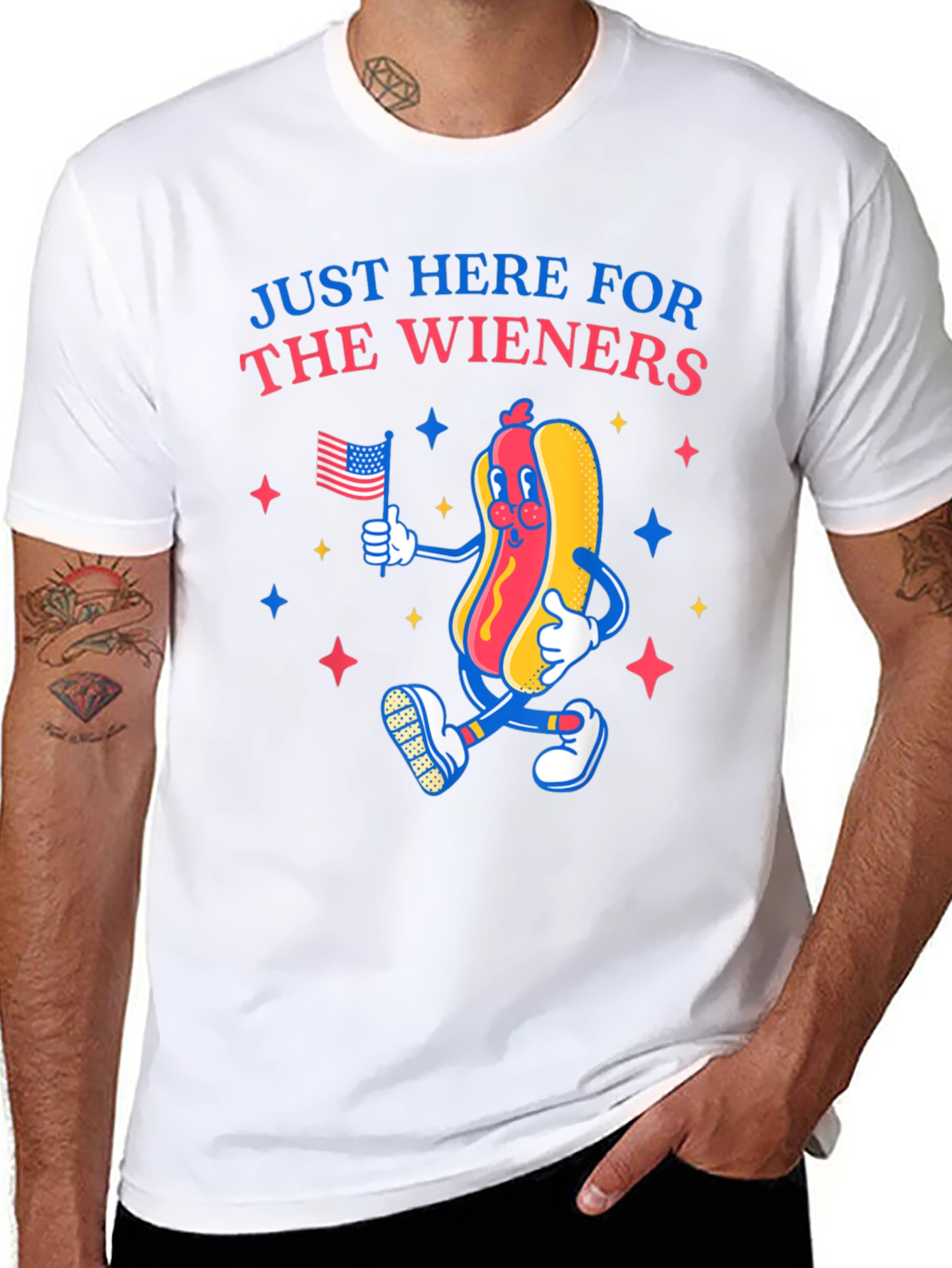 Just Here For The Wieners T-Shirt