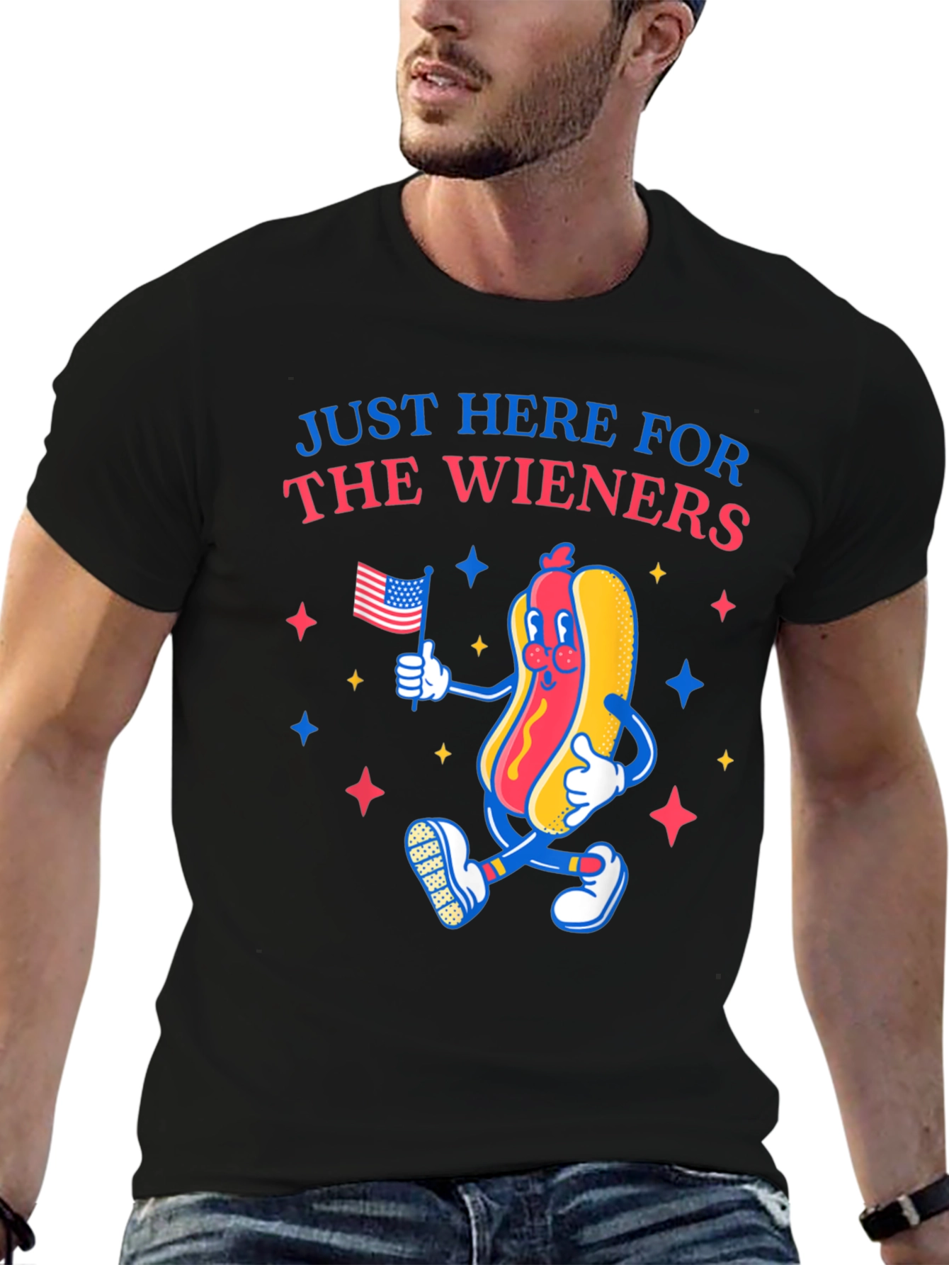 Just Here For The Wieners T-Shirt