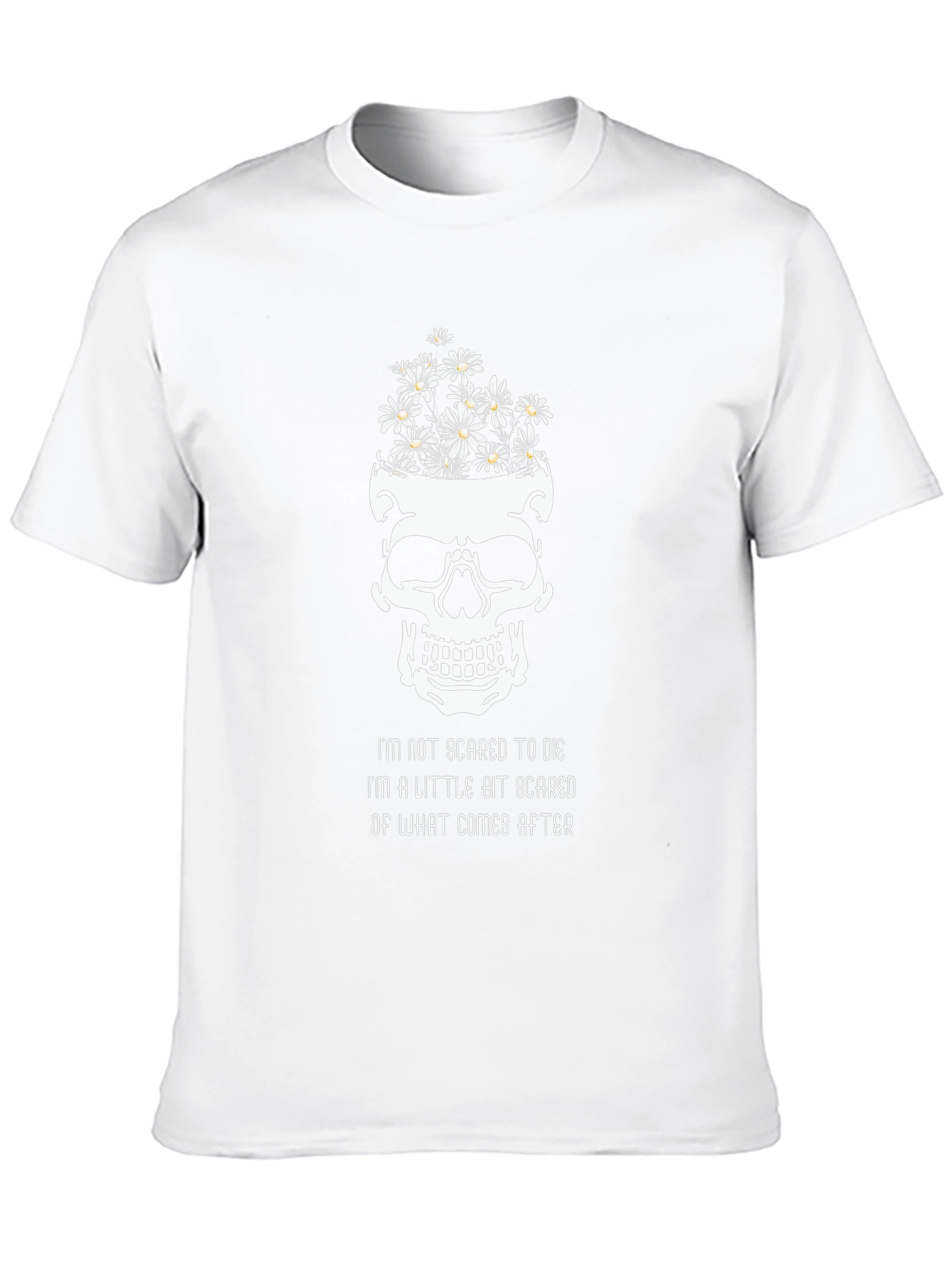 Skull & Daisy T-Shirt - Not Scared to Die
