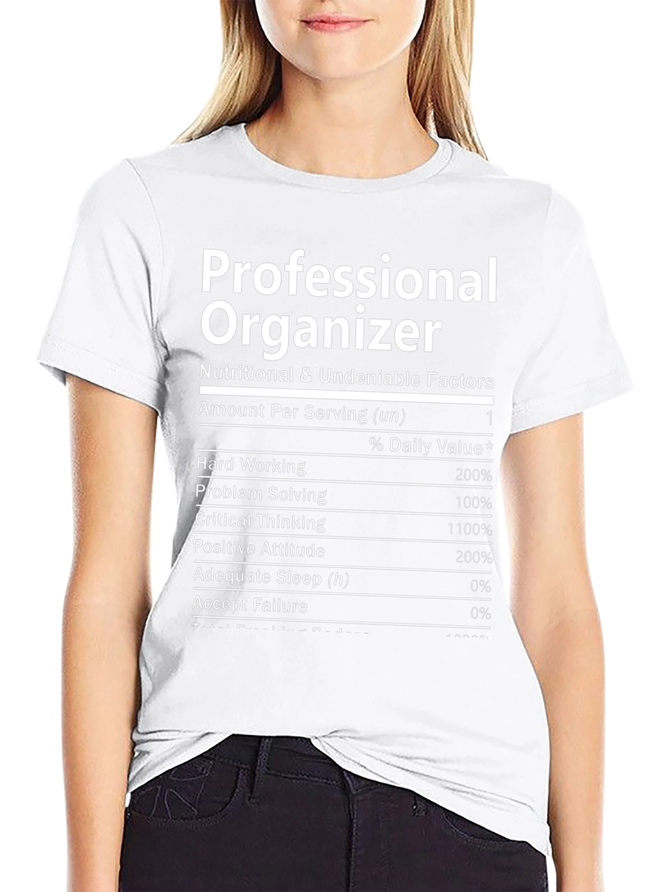 Professional Organizer Nutrition Facts T-Shirt