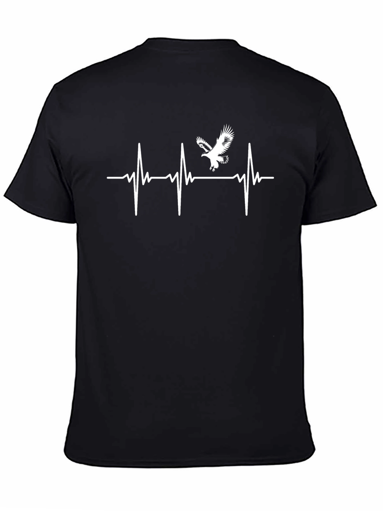 Eagle Heartbeat Graphic Tee - Black