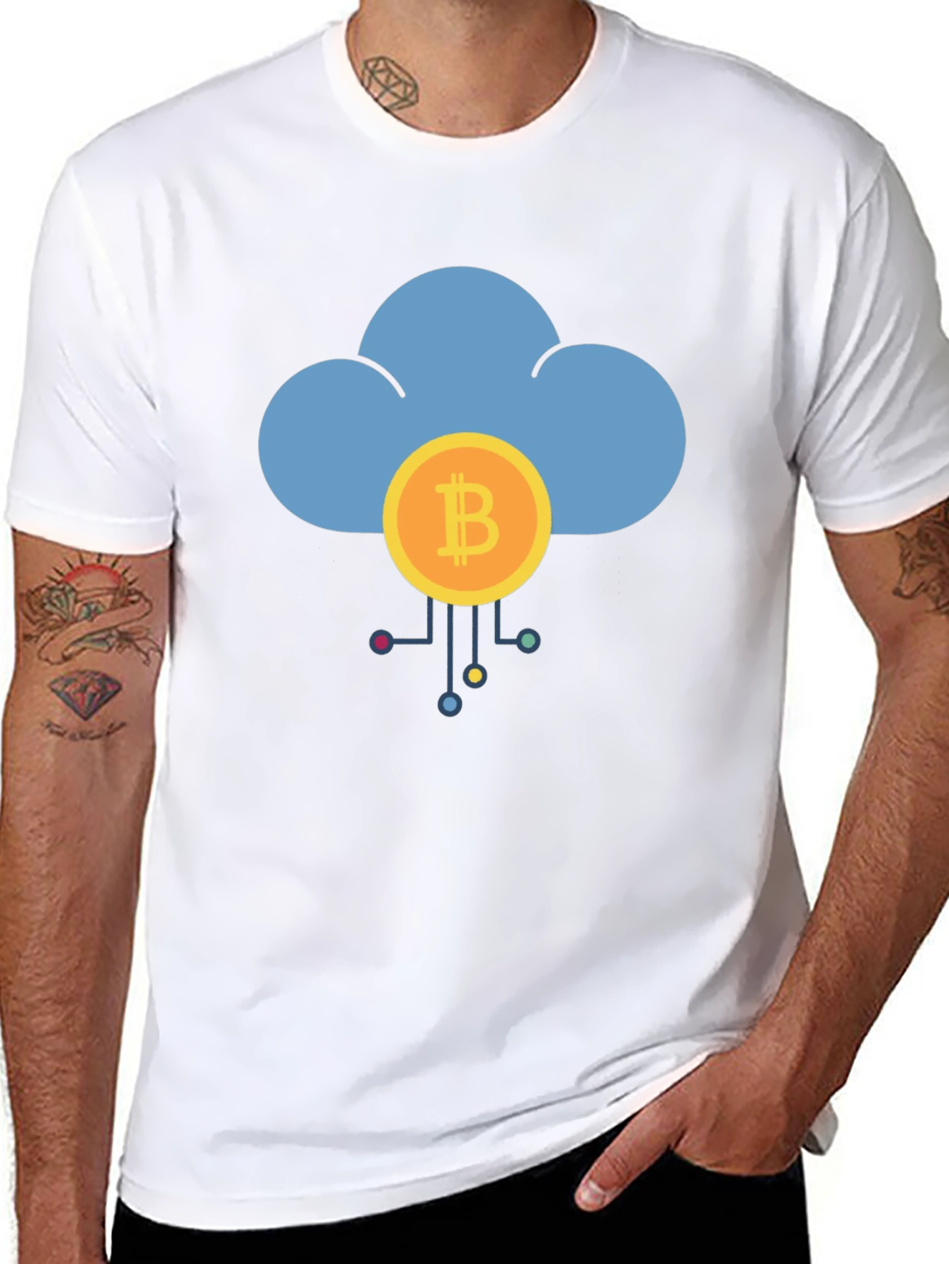 Bitcoin Cloud T-Shirt - Crypto Design