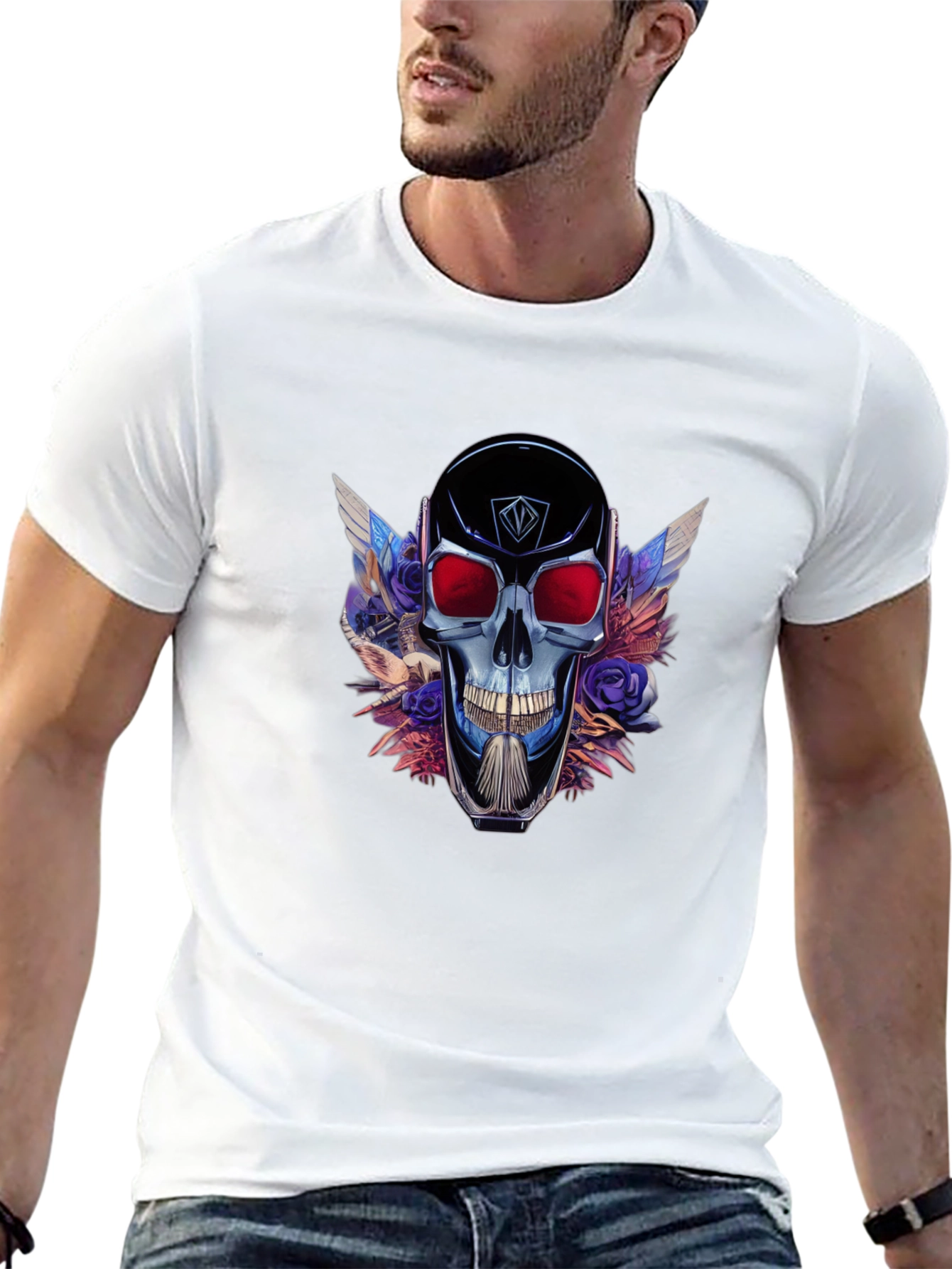 Skull & Wings Graphic T-Shirt - Bold Design