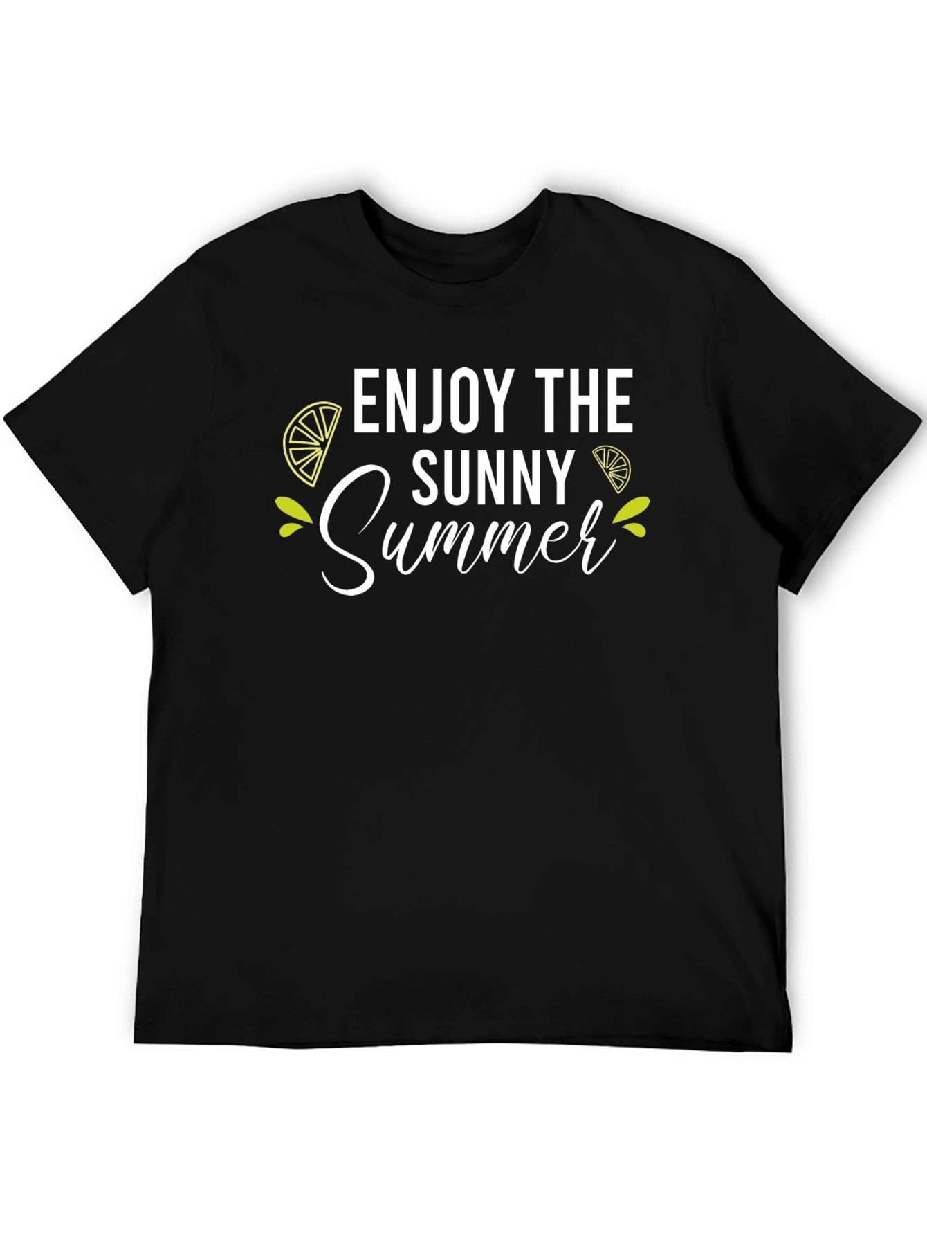Enjoy the Sunny Summer Black T-Shirt