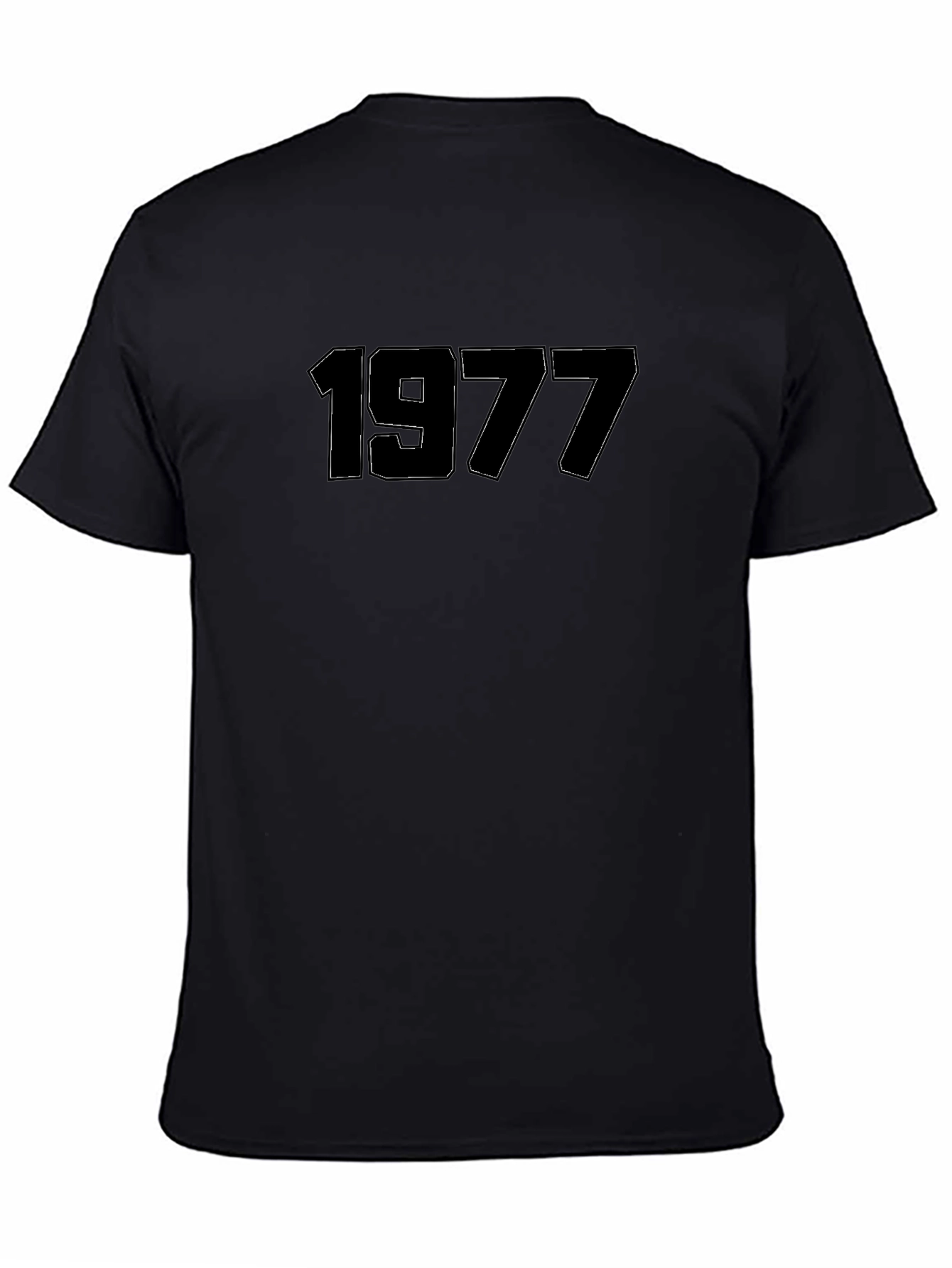 1977 Graphic Tee - Retro Style Black T-Shirt