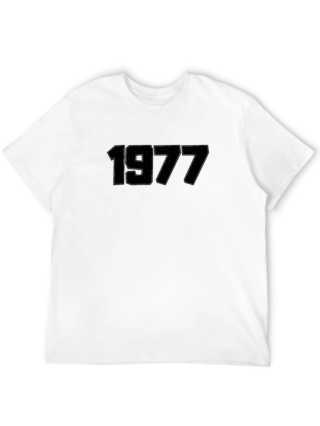 1977 Graphic Tee - Retro Style Black T-Shirt