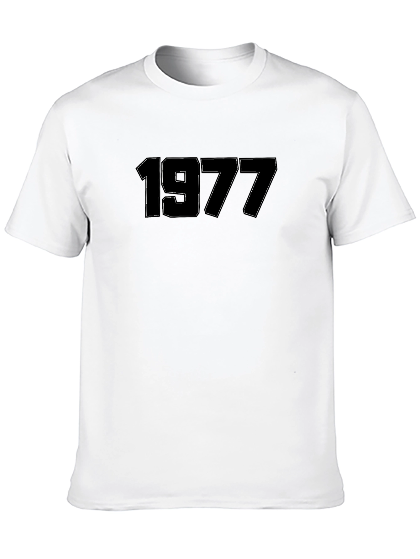 1977 Graphic Tee - Retro Style Black T-Shirt
