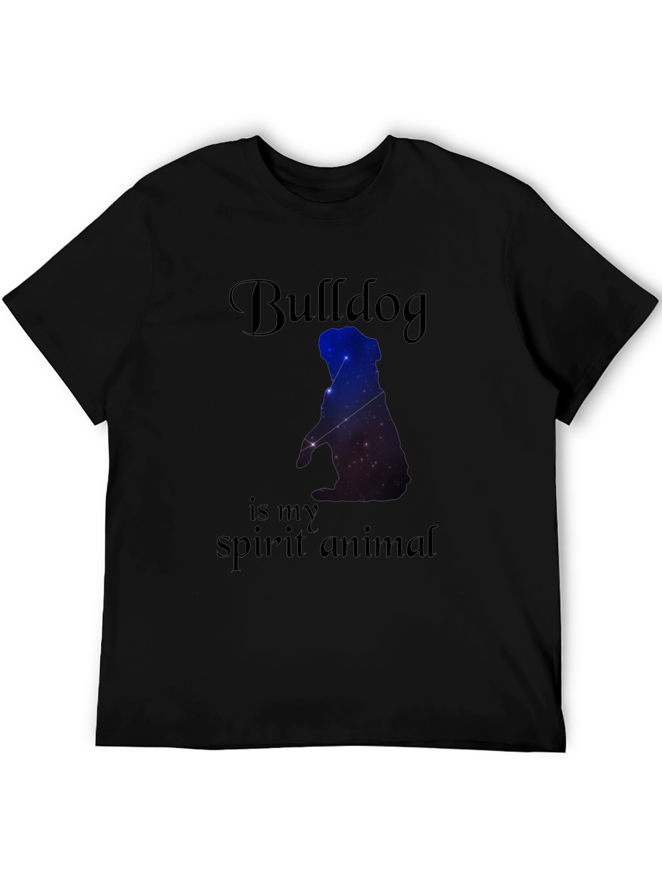 Bulldog Spirit Animal Black T-Shirt