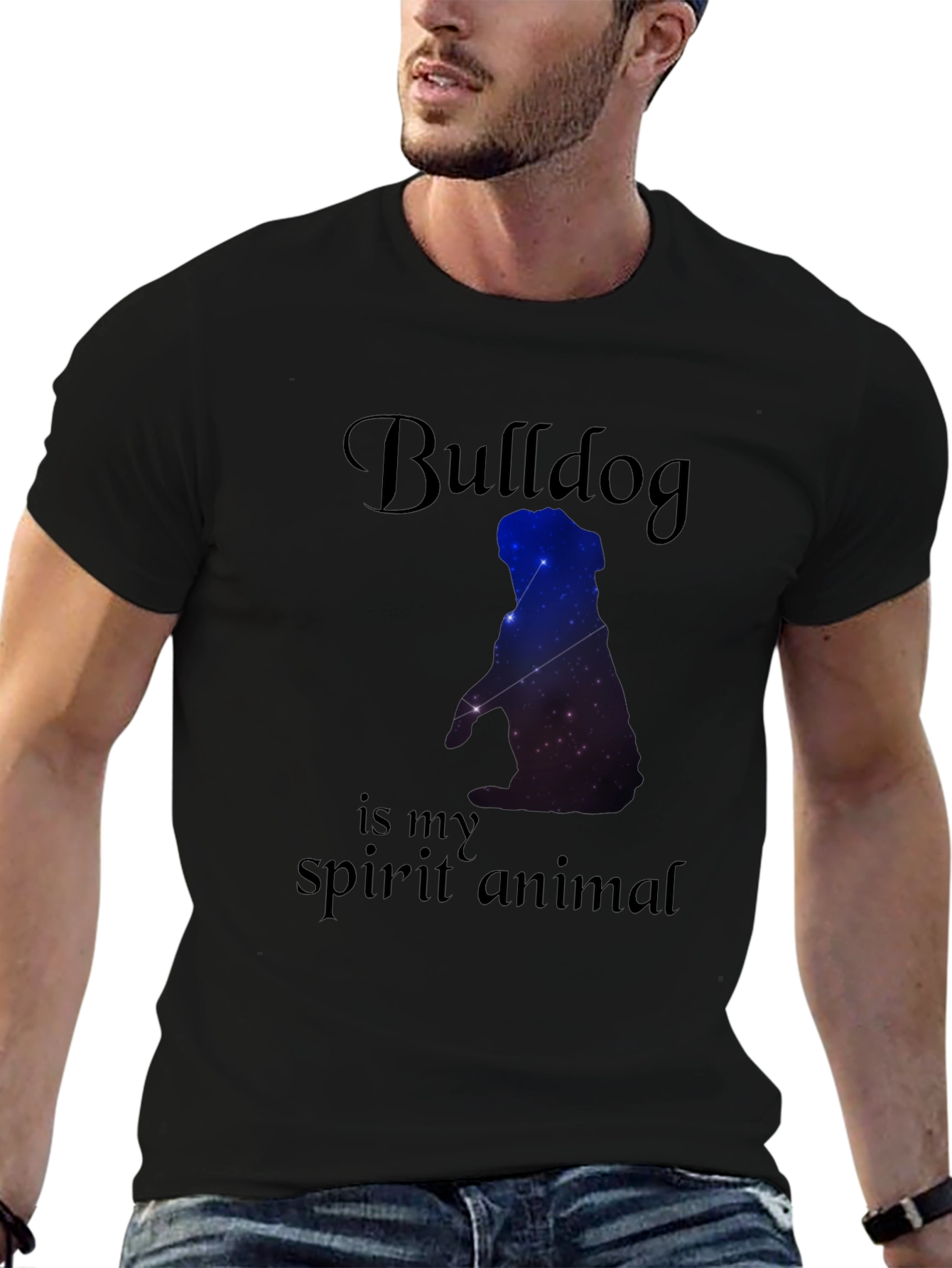 Bulldog Spirit Animal Black T-Shirt
