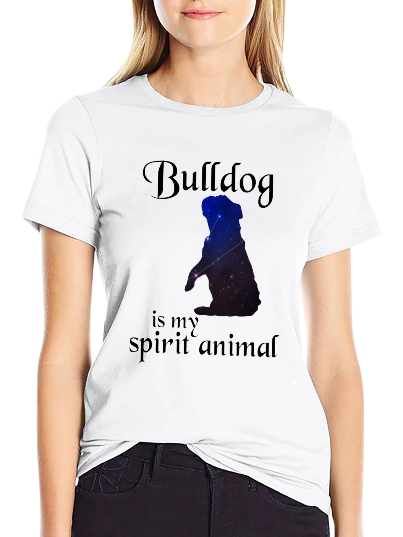 Bulldog Spirit Animal Black T-Shirt