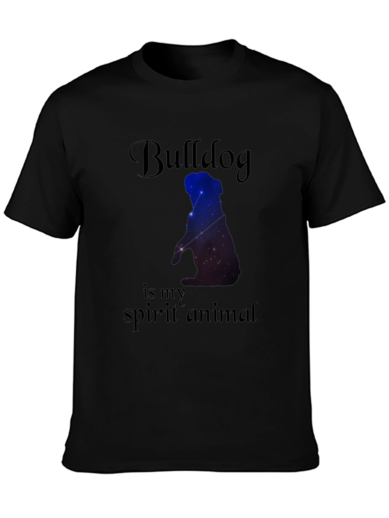 Bulldog Spirit Animal Black T-Shirt