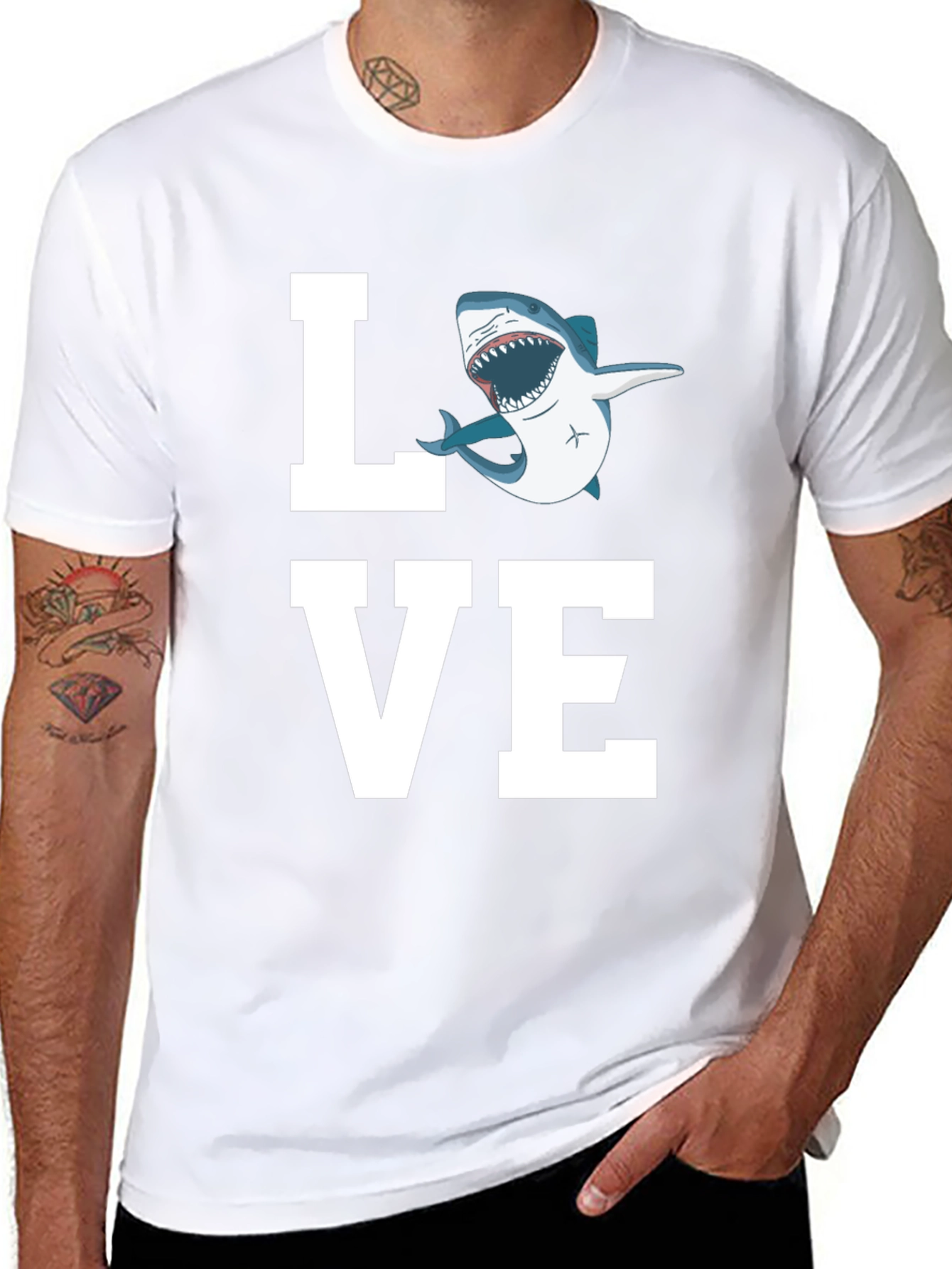 Love Shark T-Shirt - Great White Tee