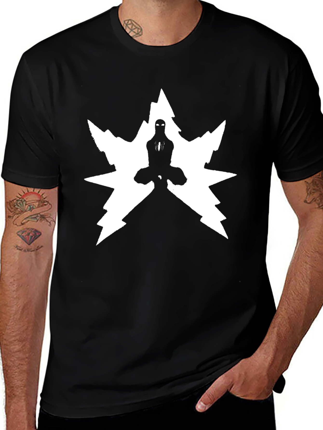 Ninja Meditation Graphic T-Shirt - Black