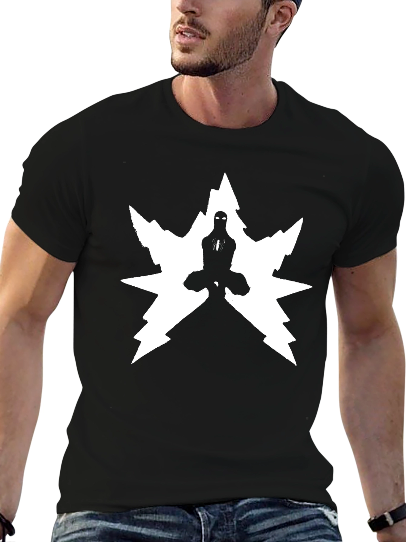 Ninja Meditation Graphic T-Shirt - Black