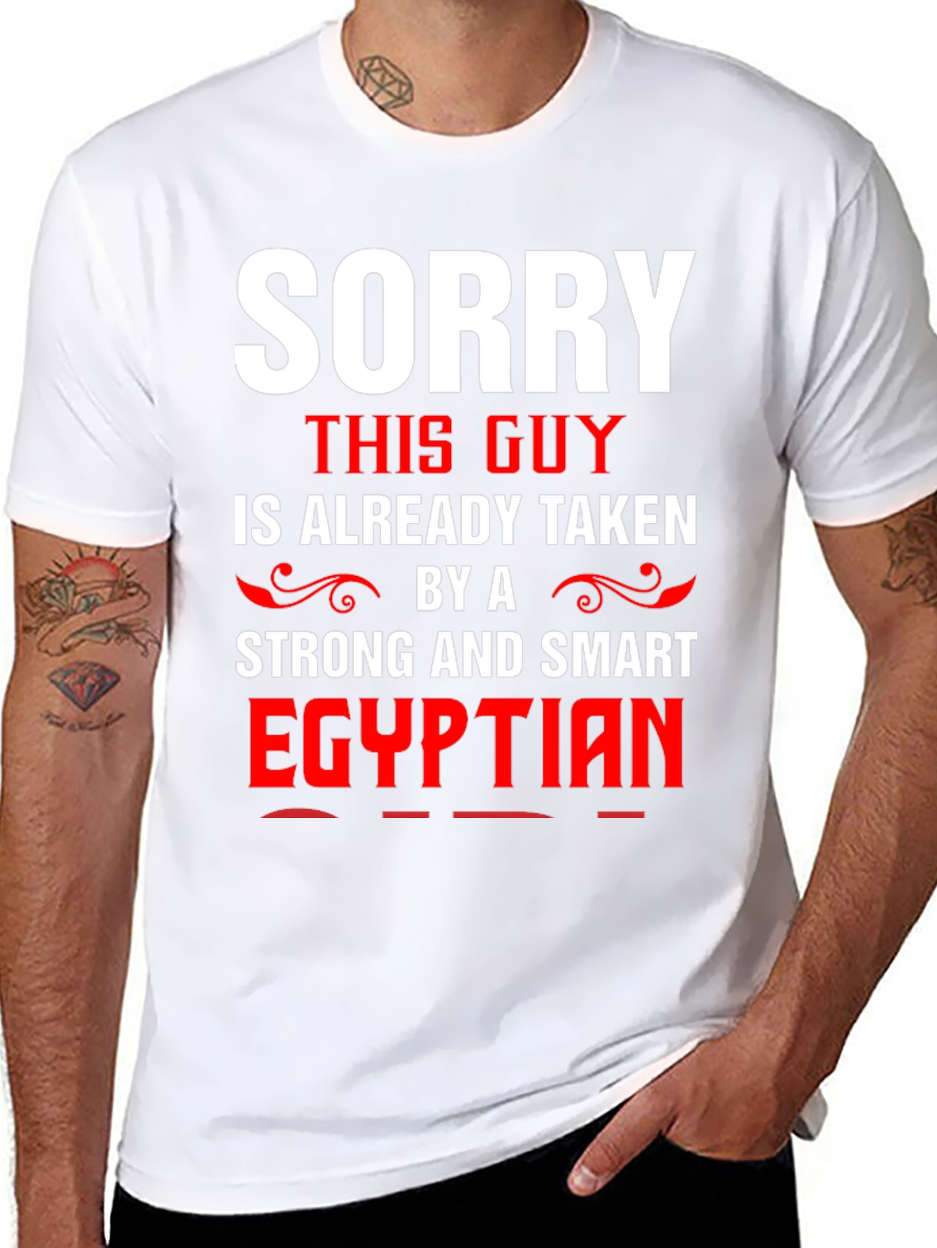 Funny Sorry Taken by Egyptian Mens T-Shirt