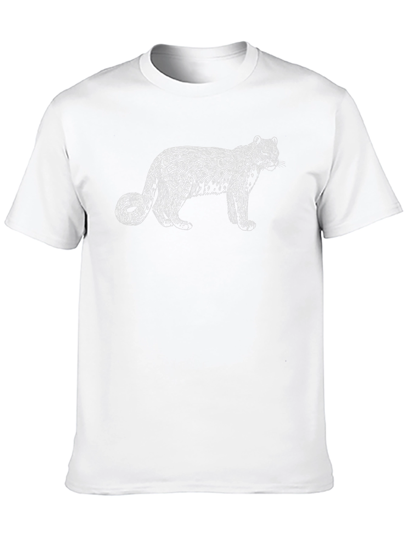 Leopard Graphic Print Black T-Shirt