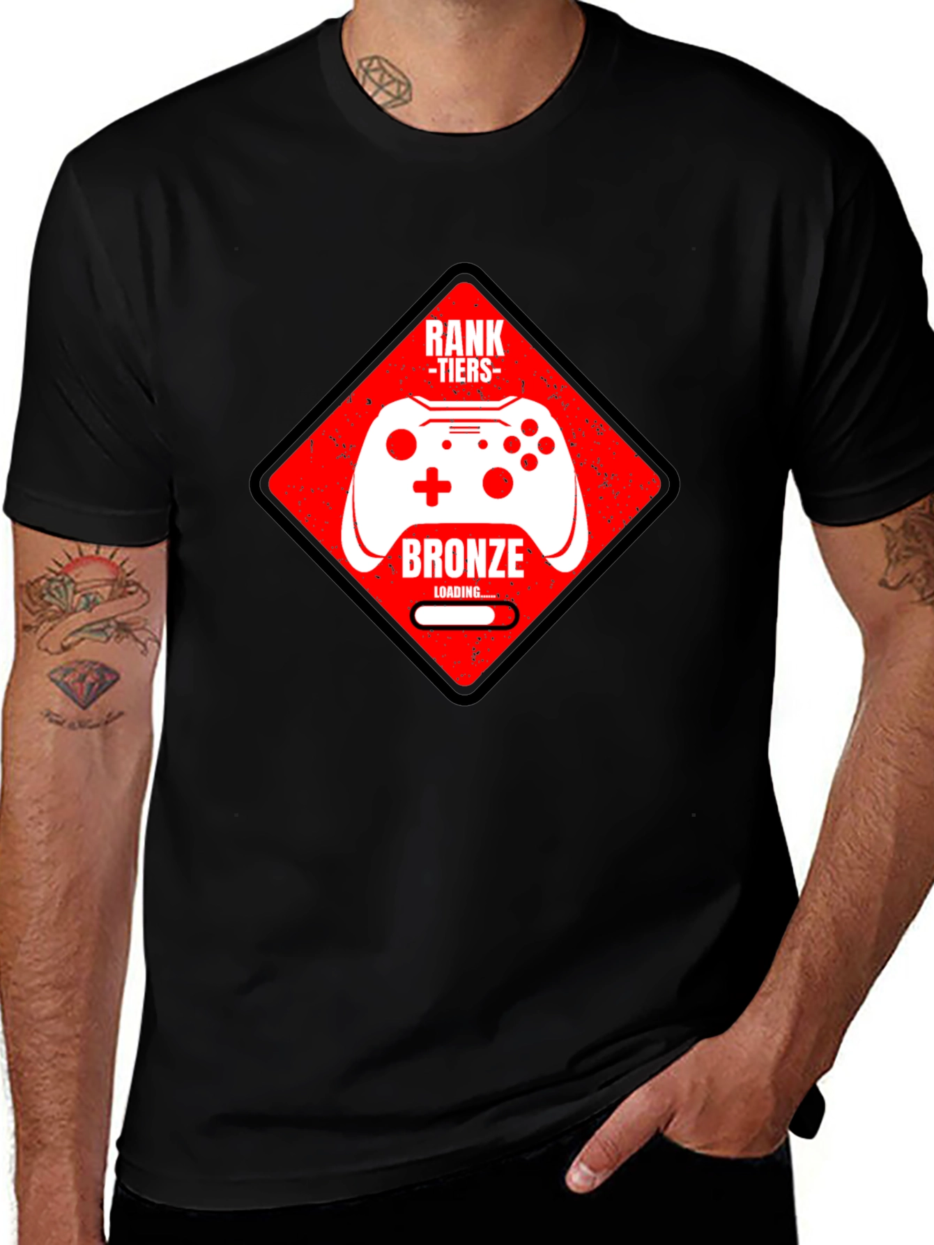 Gamer Bronze Rank T-Shirt - Black