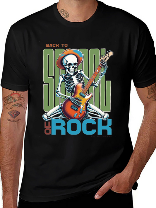 Back to School of Rock T-Shirt - Skeleton Guitar Player