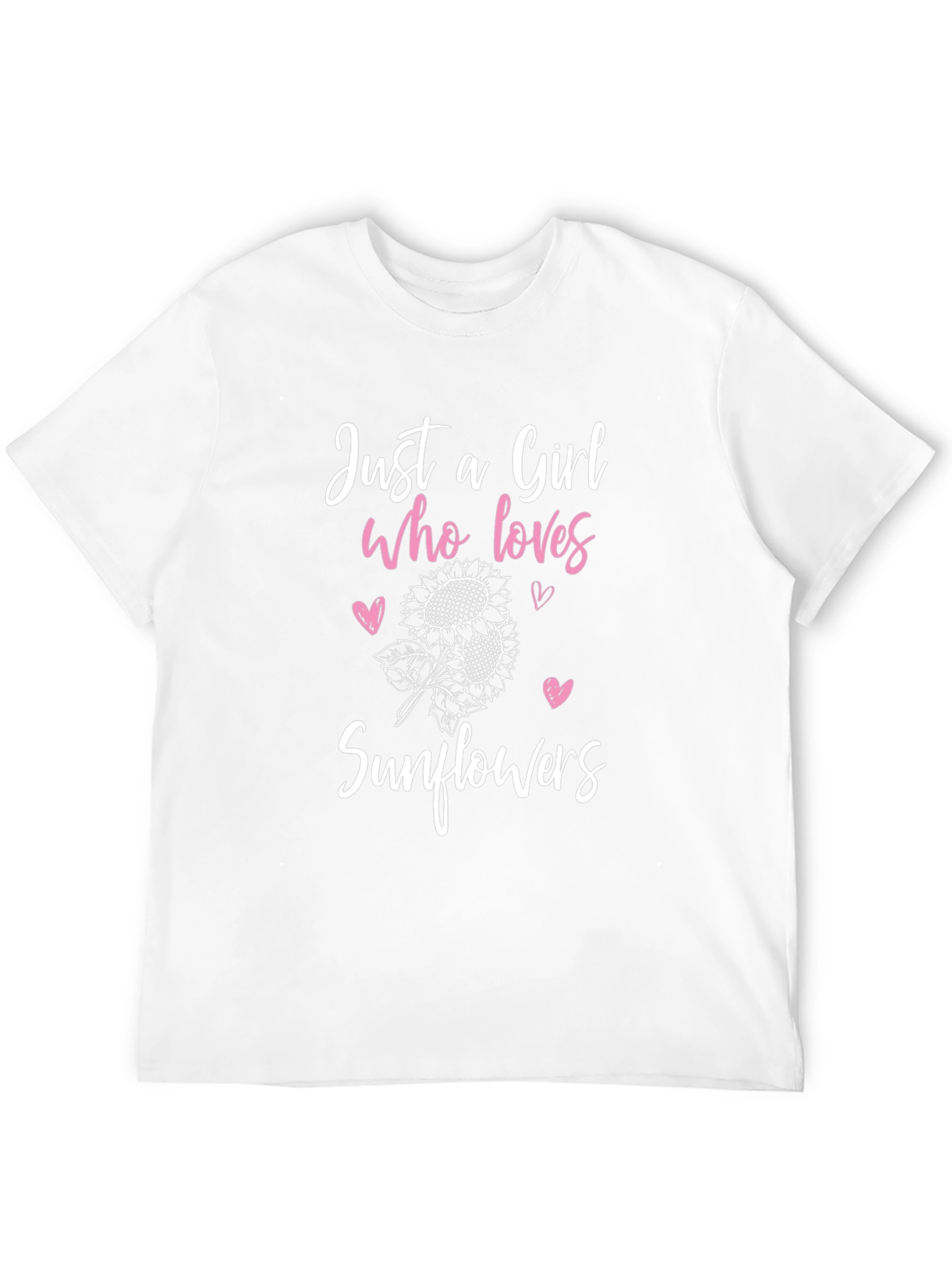 Girl Who Loves Sunflowers Graphic Tee