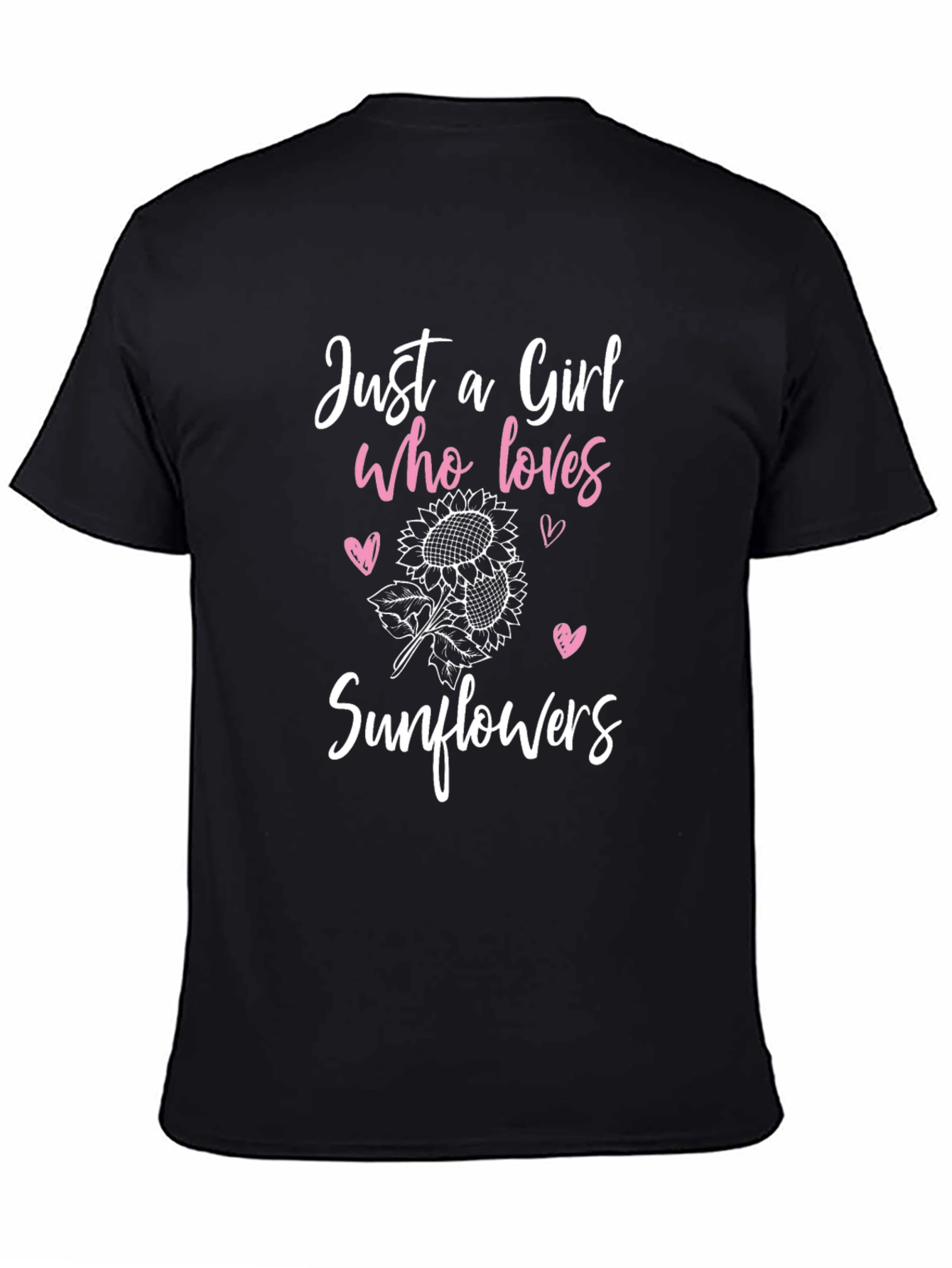 Girl Who Loves Sunflowers Graphic Tee