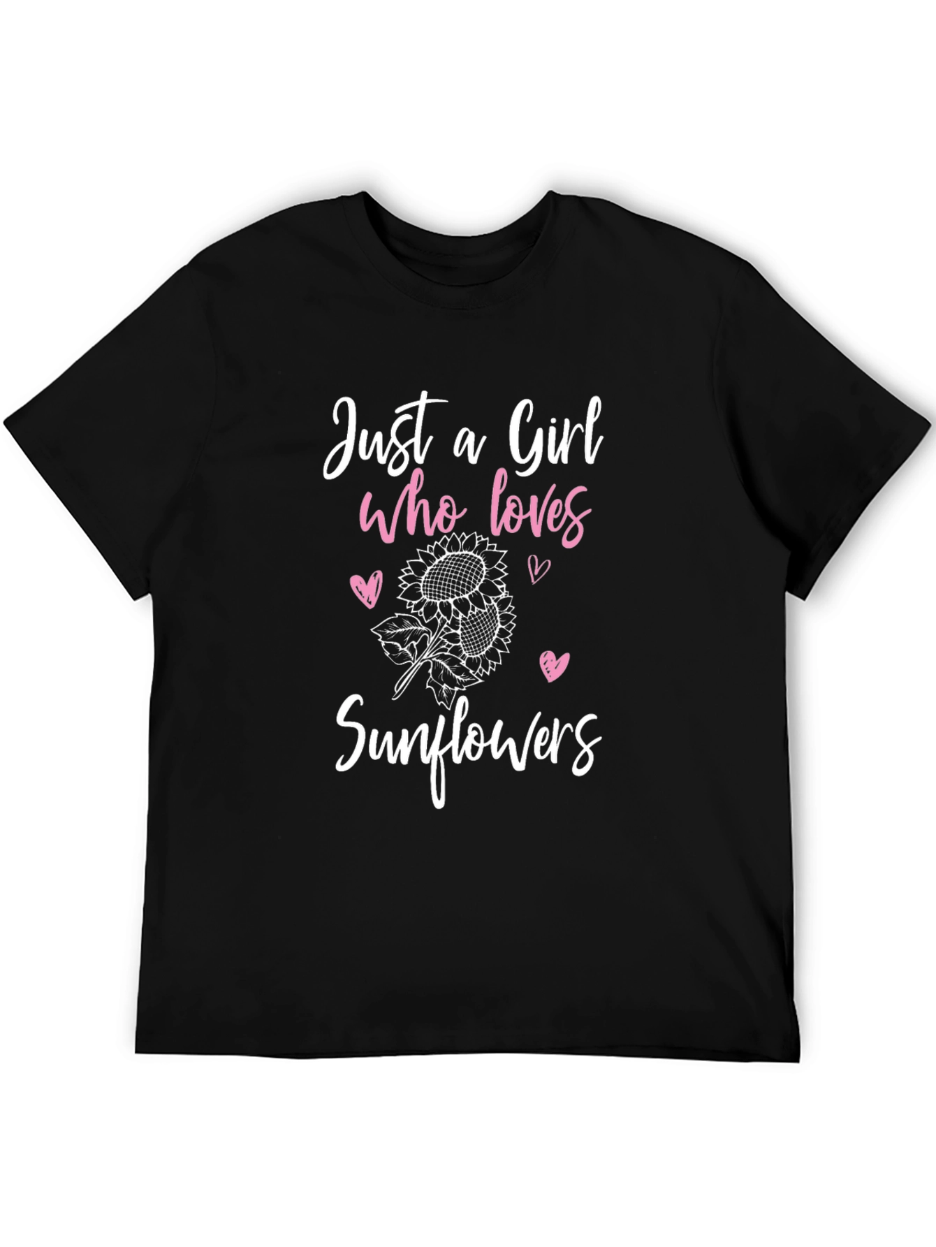 Girl Who Loves Sunflowers Graphic Tee