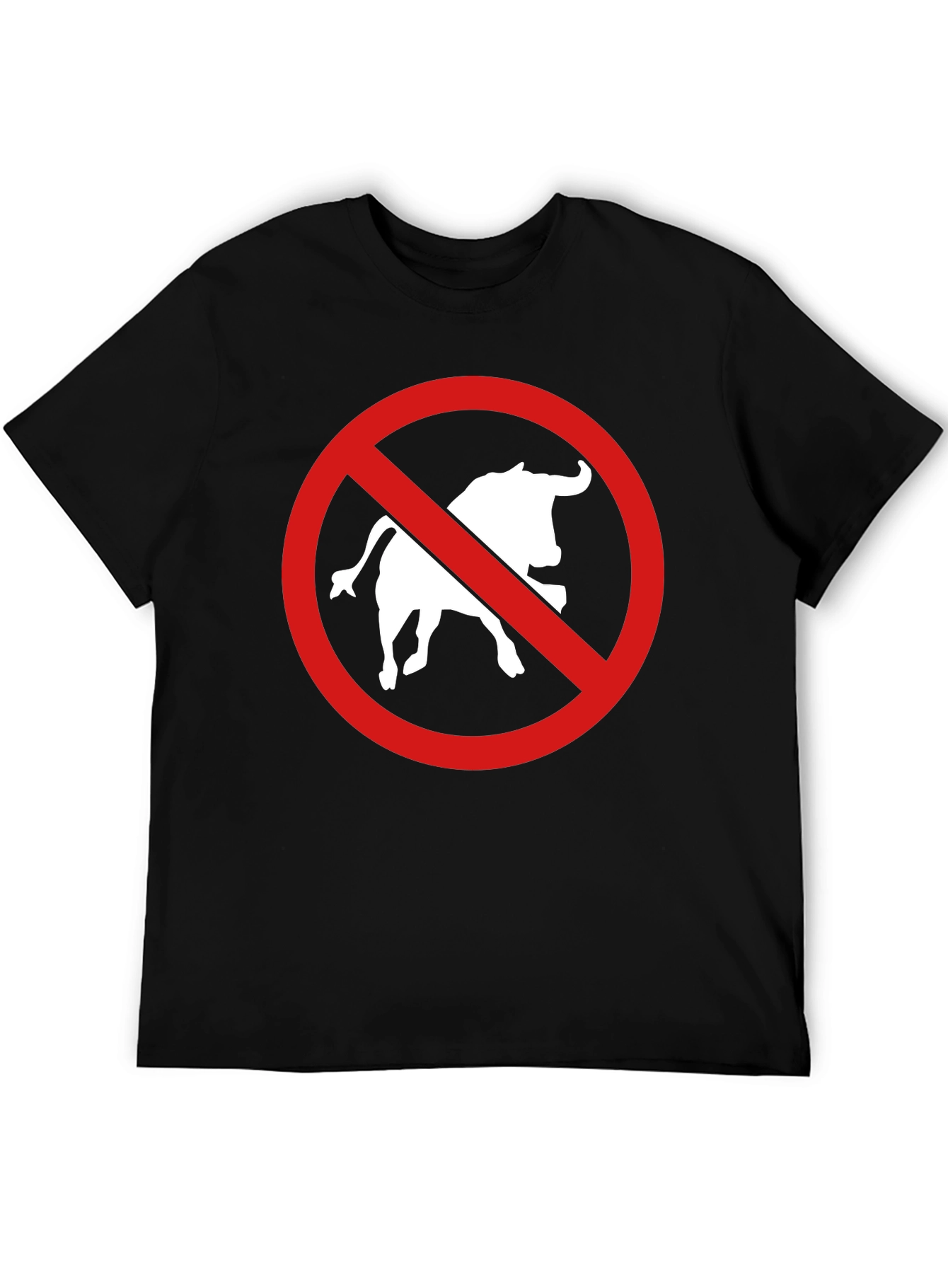 Anti Bullfighting T-Shirt - Black Cotton Tee