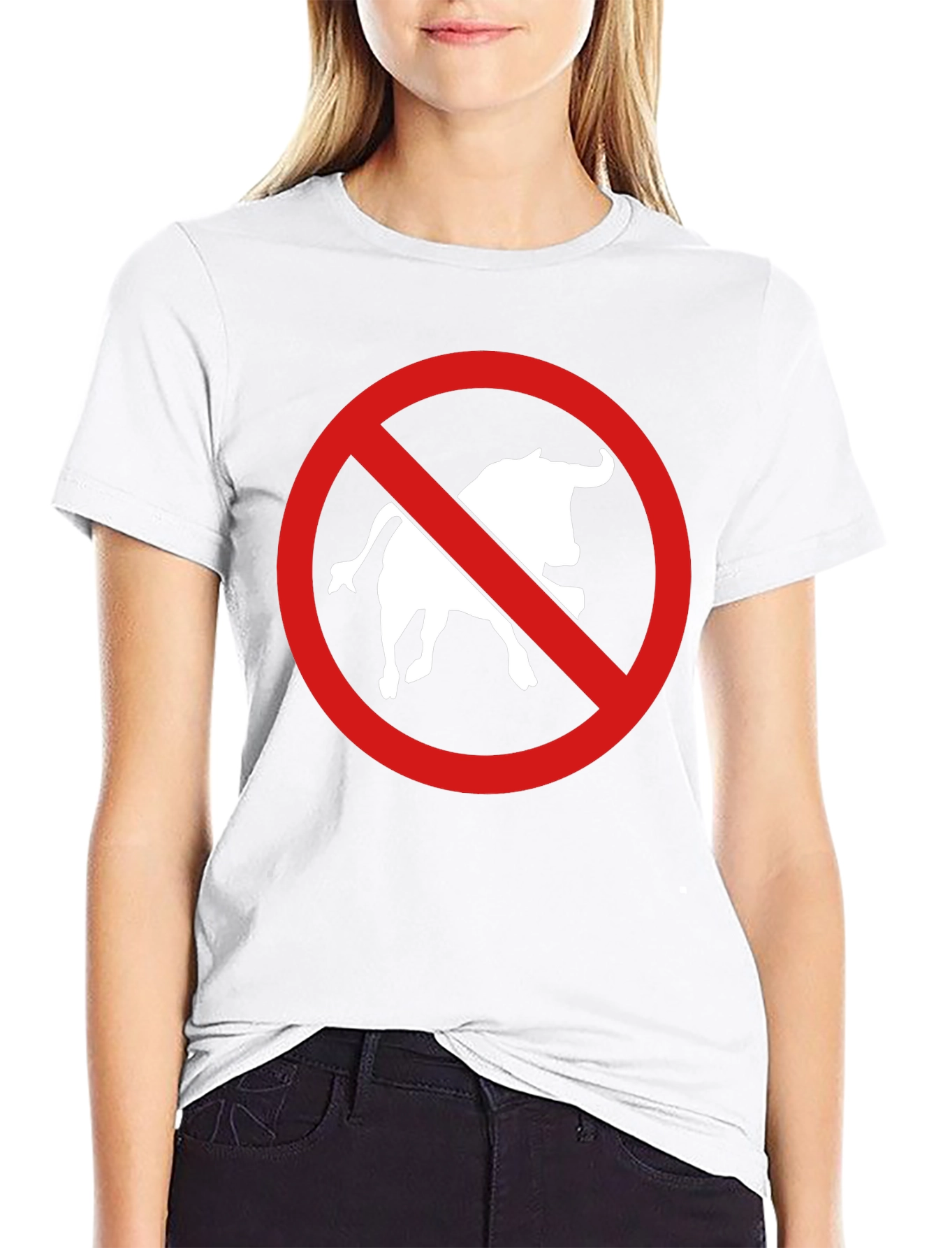 Anti Bullfighting T-Shirt - Black Cotton Tee