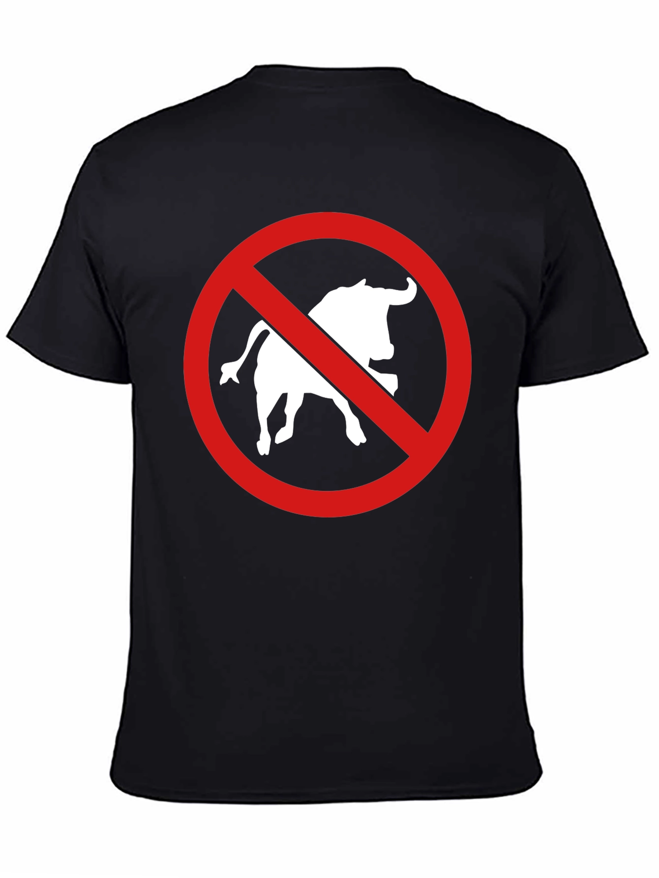 Anti Bullfighting T-Shirt - Black Cotton Tee