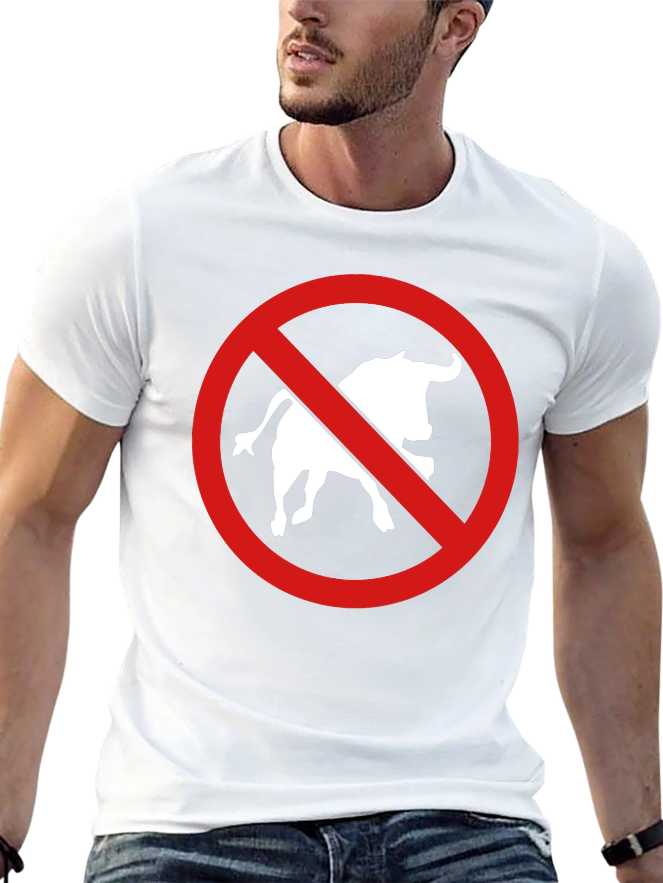 Anti Bullfighting T-Shirt - Black Cotton Tee