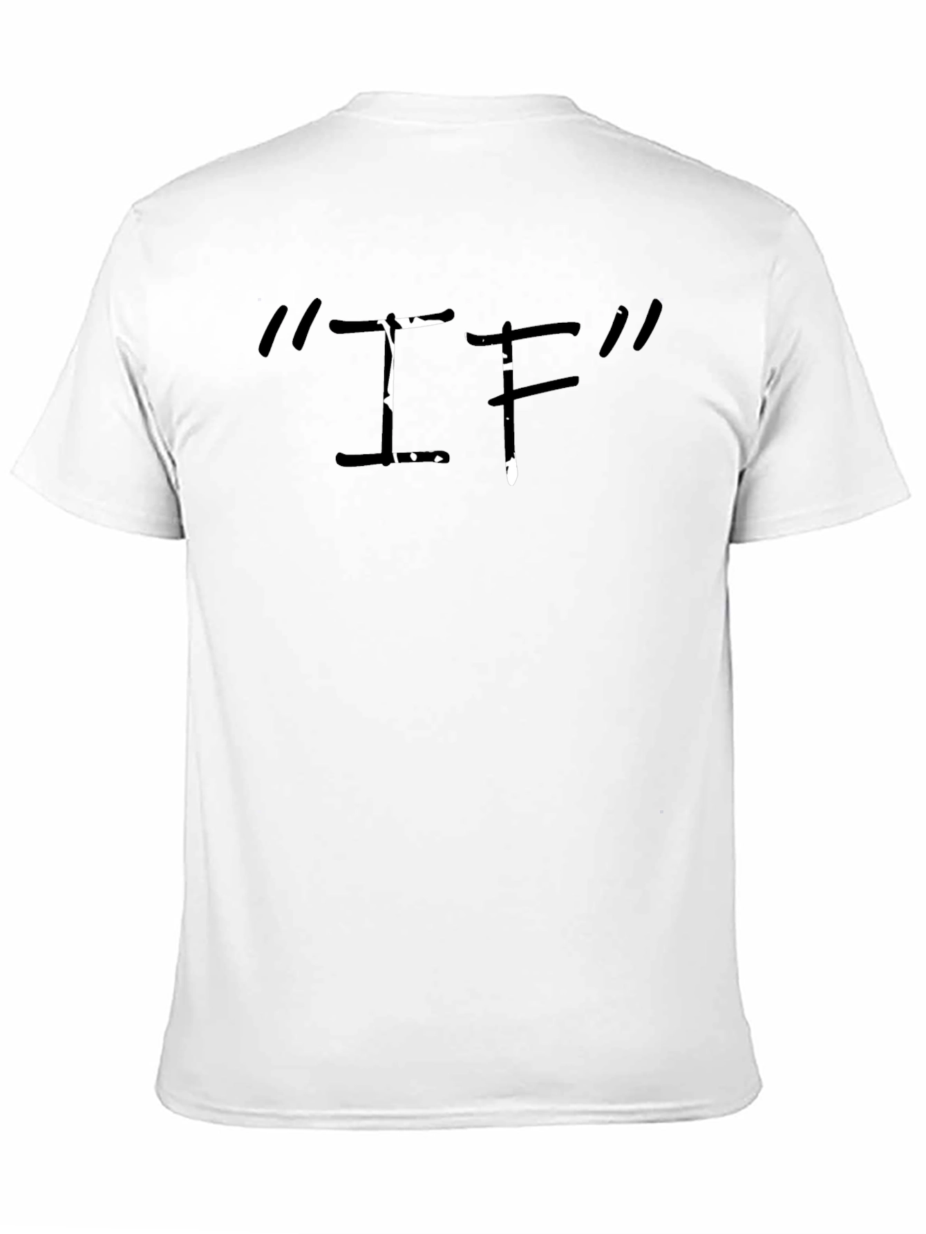 Mens Black IF Graphic T-Shirt Casual Wear
