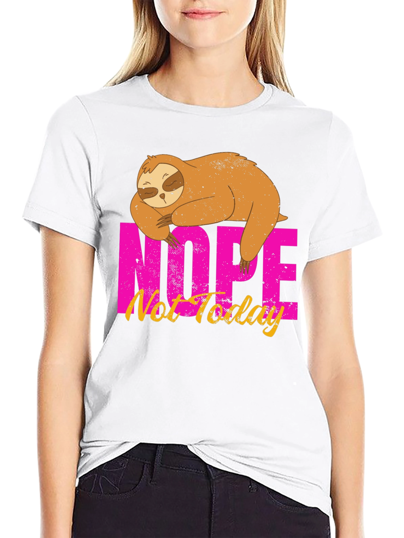 Nope Not Today Sloth Graphic Tee