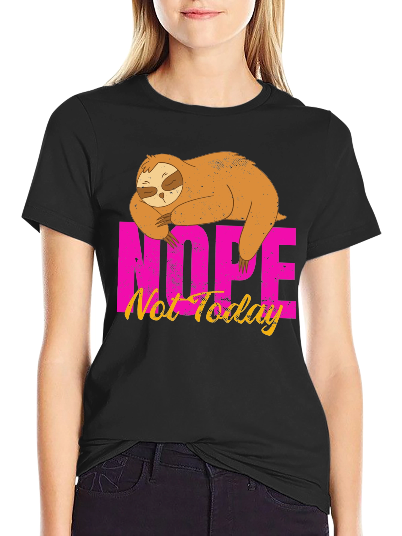 Nope Not Today Sloth Graphic Tee