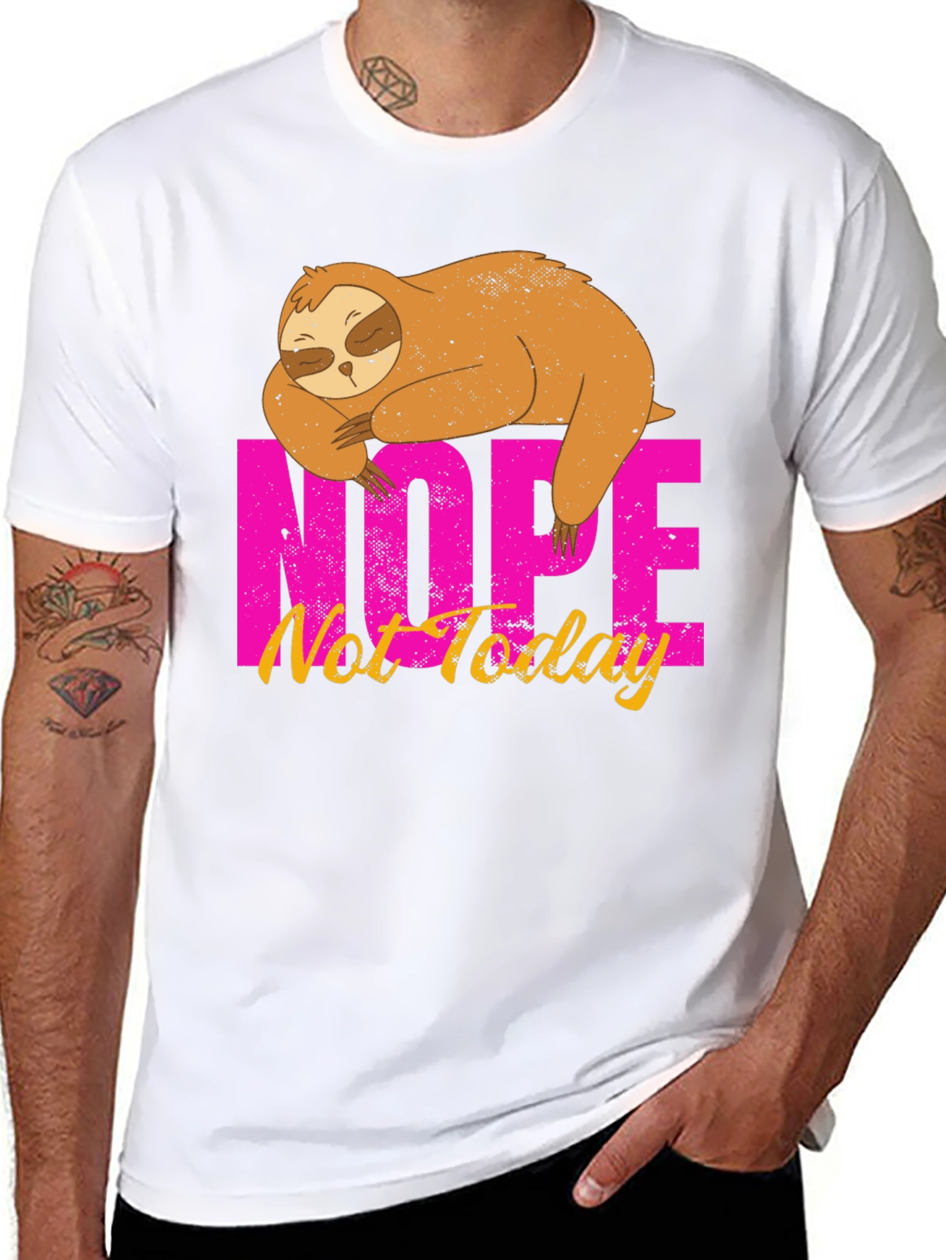 Nope Not Today Sloth Graphic Tee