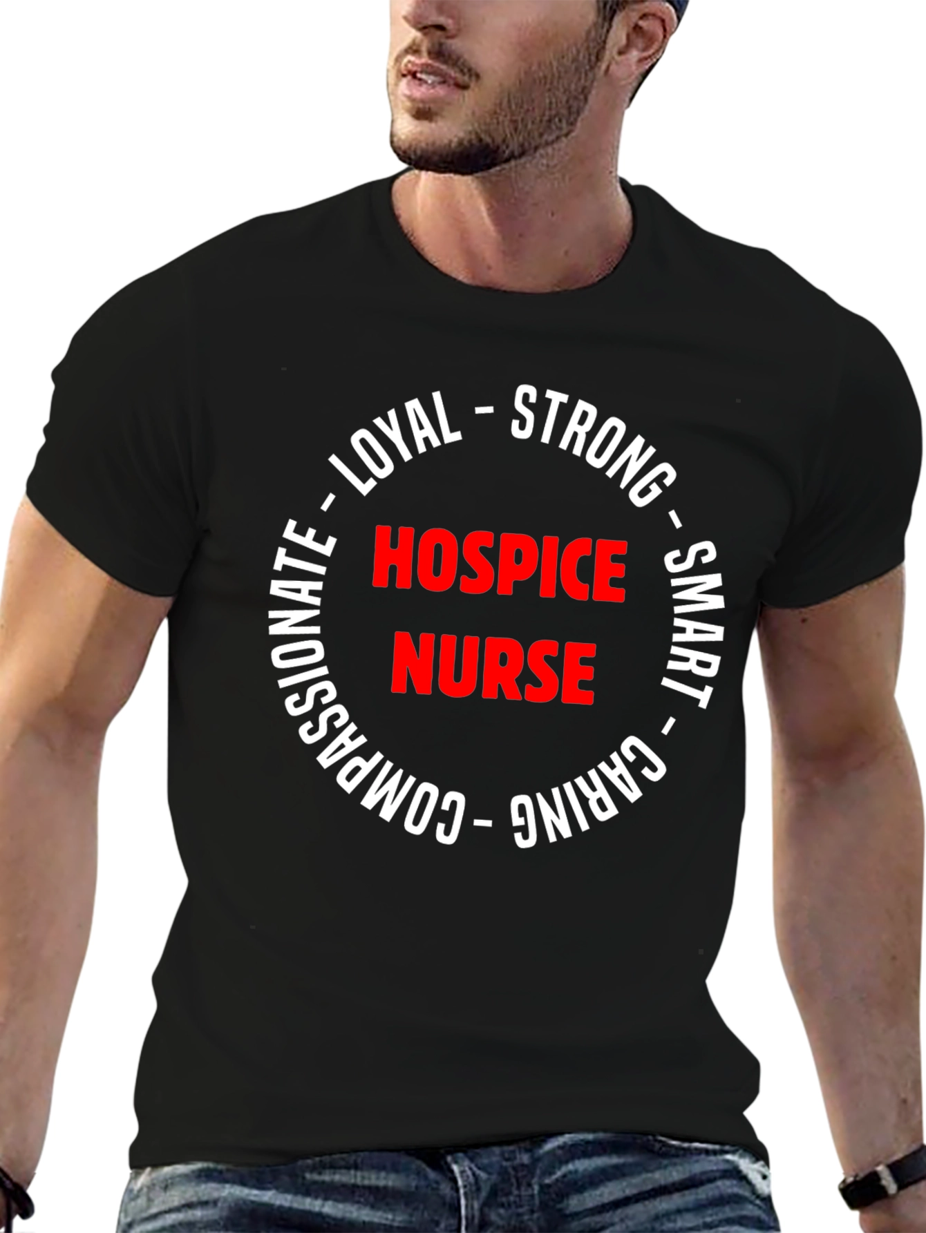 Hospice Nurse Strong & Caring T-Shirt