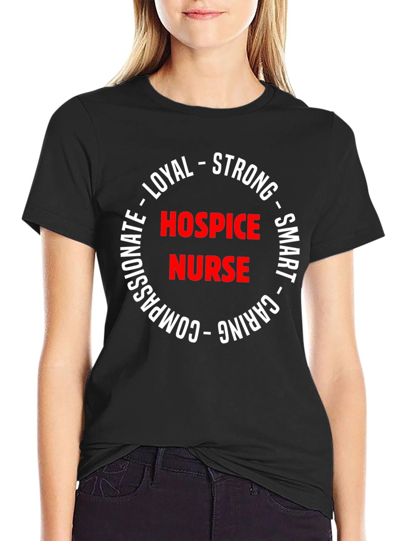 Hospice Nurse Strong & Caring T-Shirt