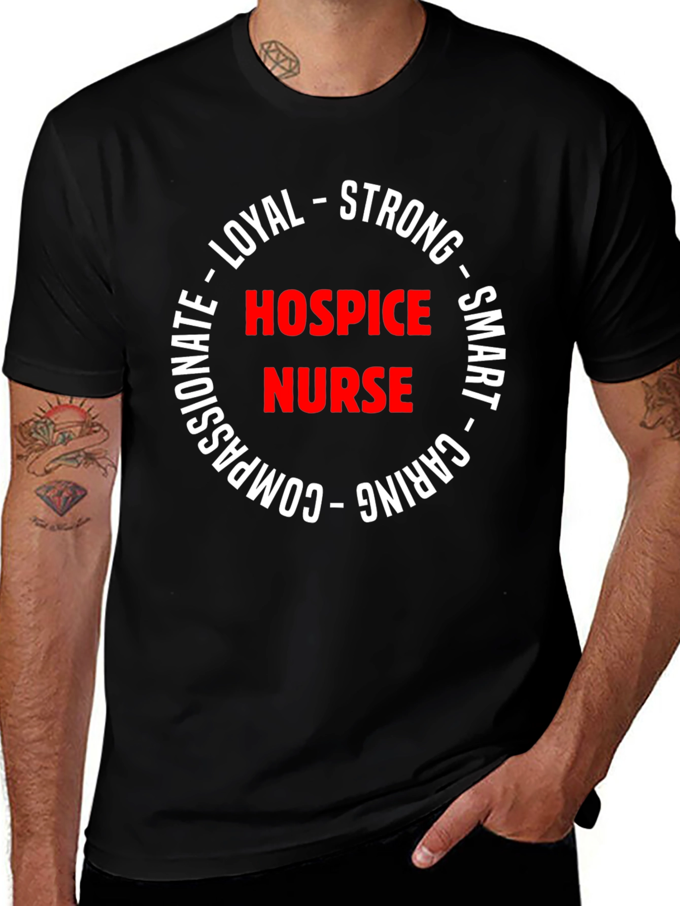 Hospice Nurse Strong & Caring T-Shirt