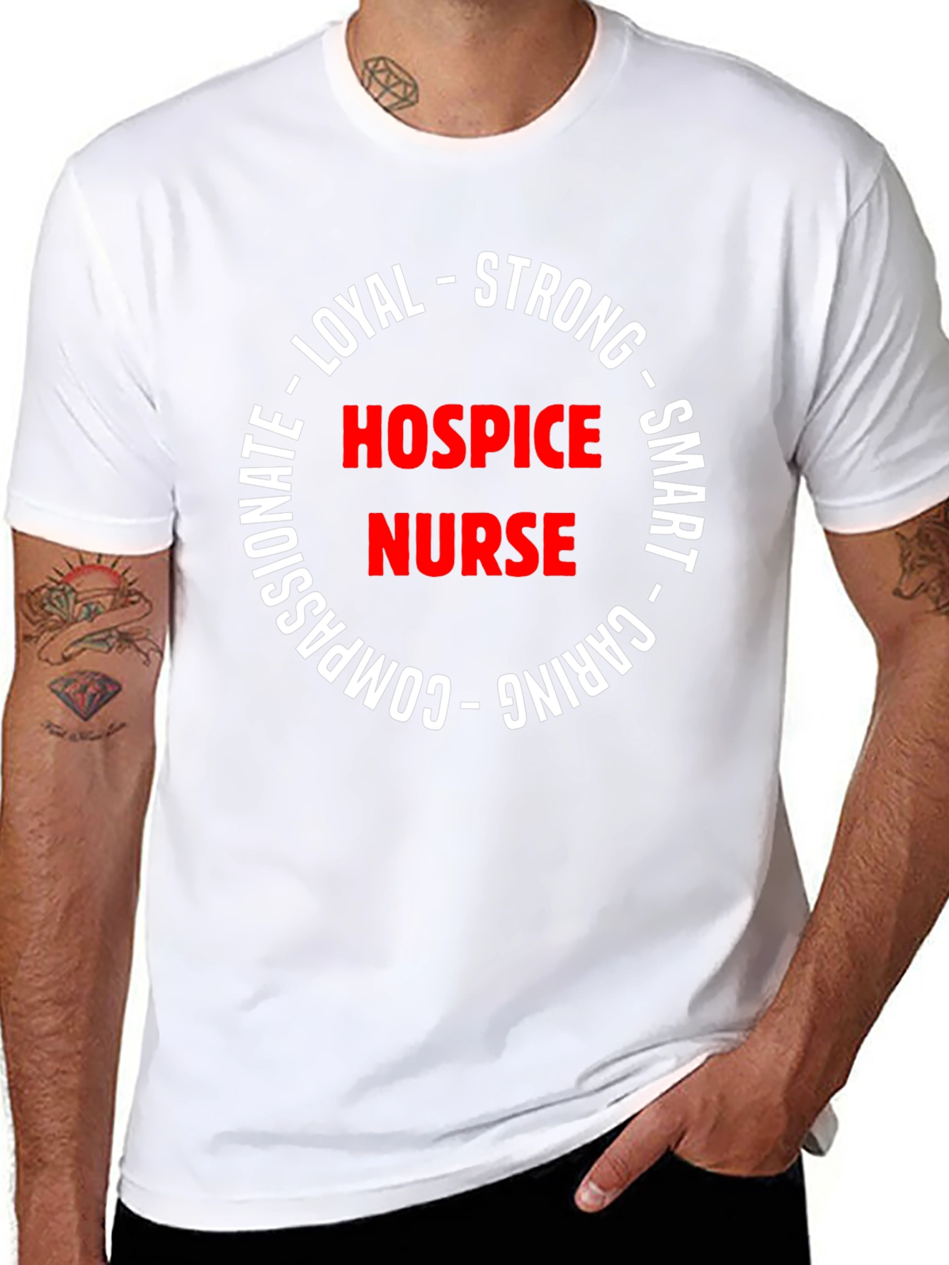 Hospice Nurse Strong & Caring T-Shirt