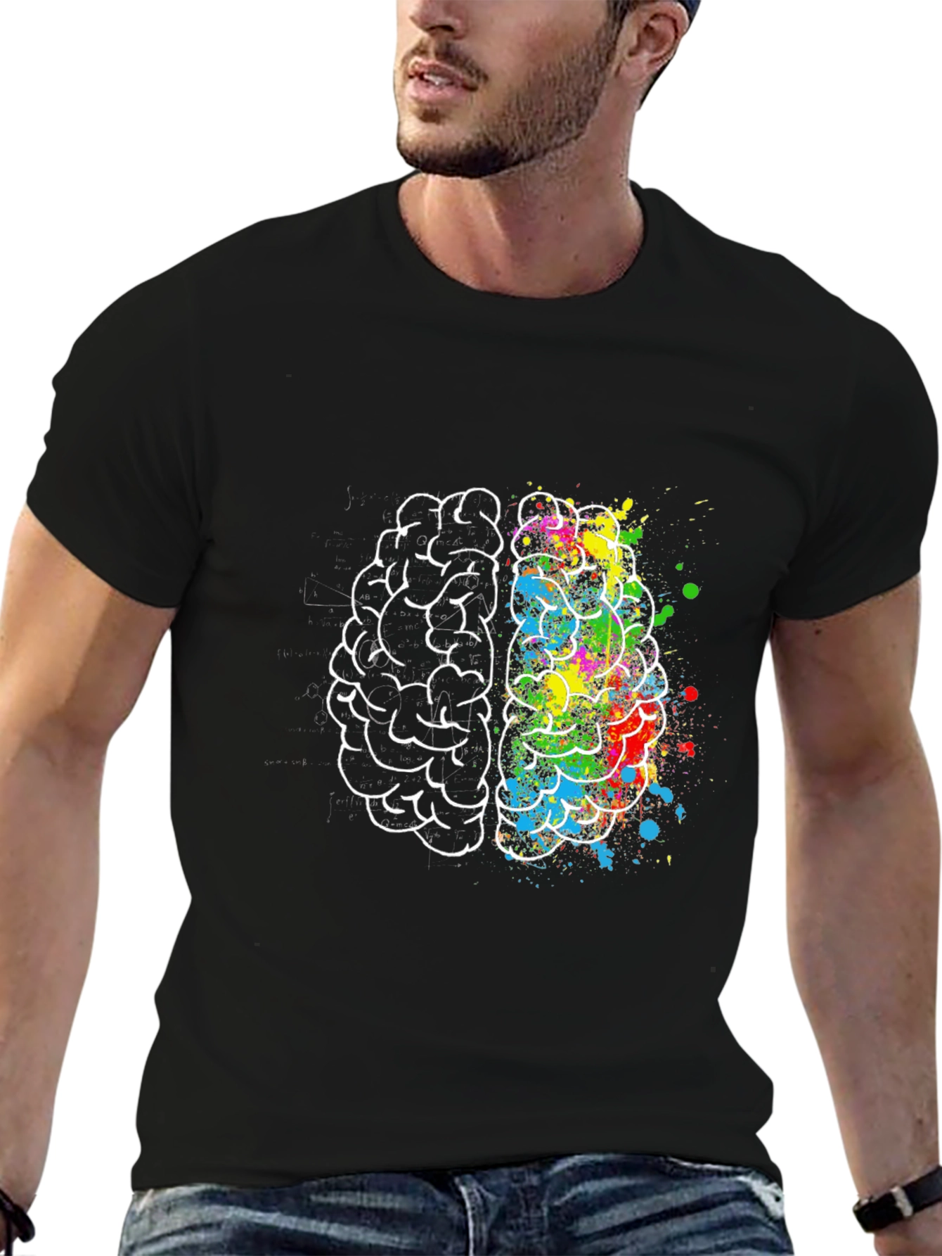 Brain Art Mens Graphic T-Shirt