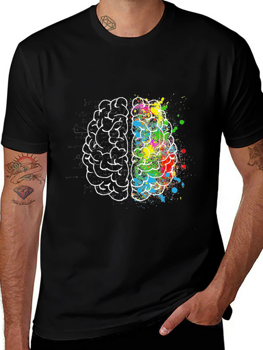 Brain Art Mens Graphic T-Shirt