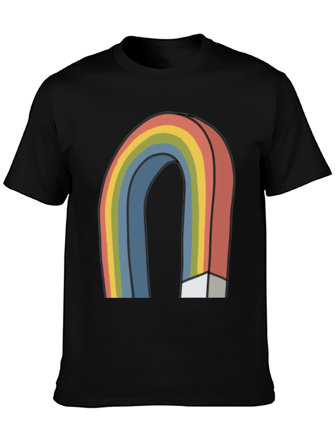 Retro Rainbow Graphic T-Shirt