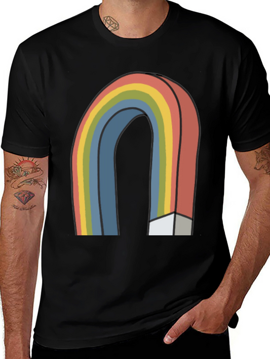 Retro Rainbow Graphic T-Shirt
