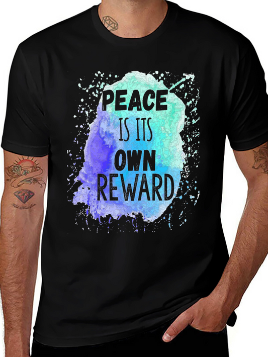 Peace Is Its Own Reward Graphic Tee - Mens Black T-Shirt