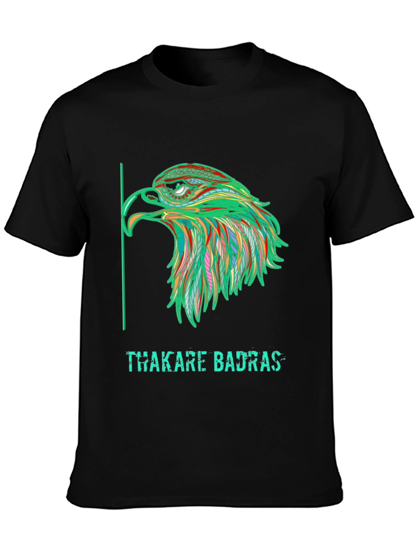 Bold Eagle Graphic Print Black T-Shirt