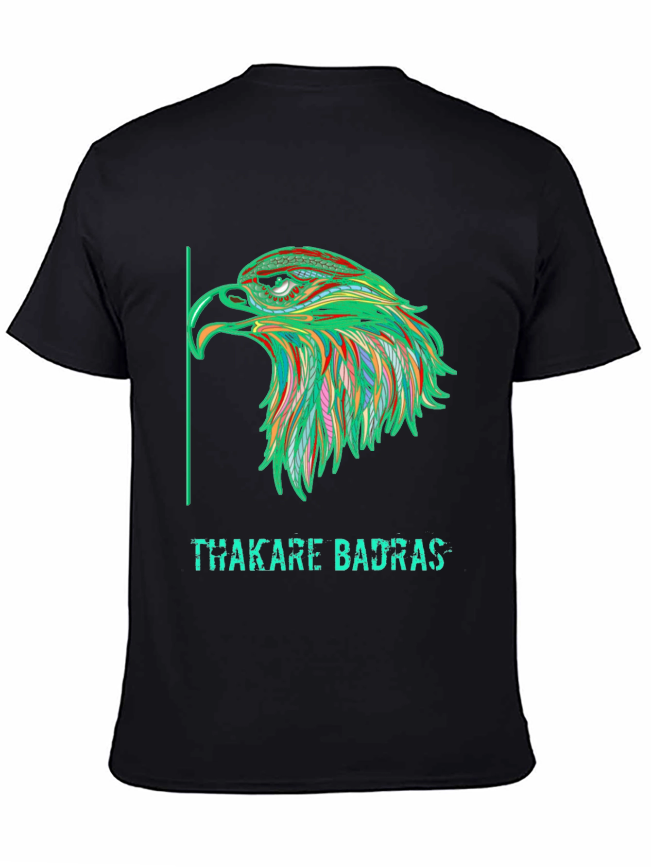 Bold Eagle Graphic Print Black T-Shirt