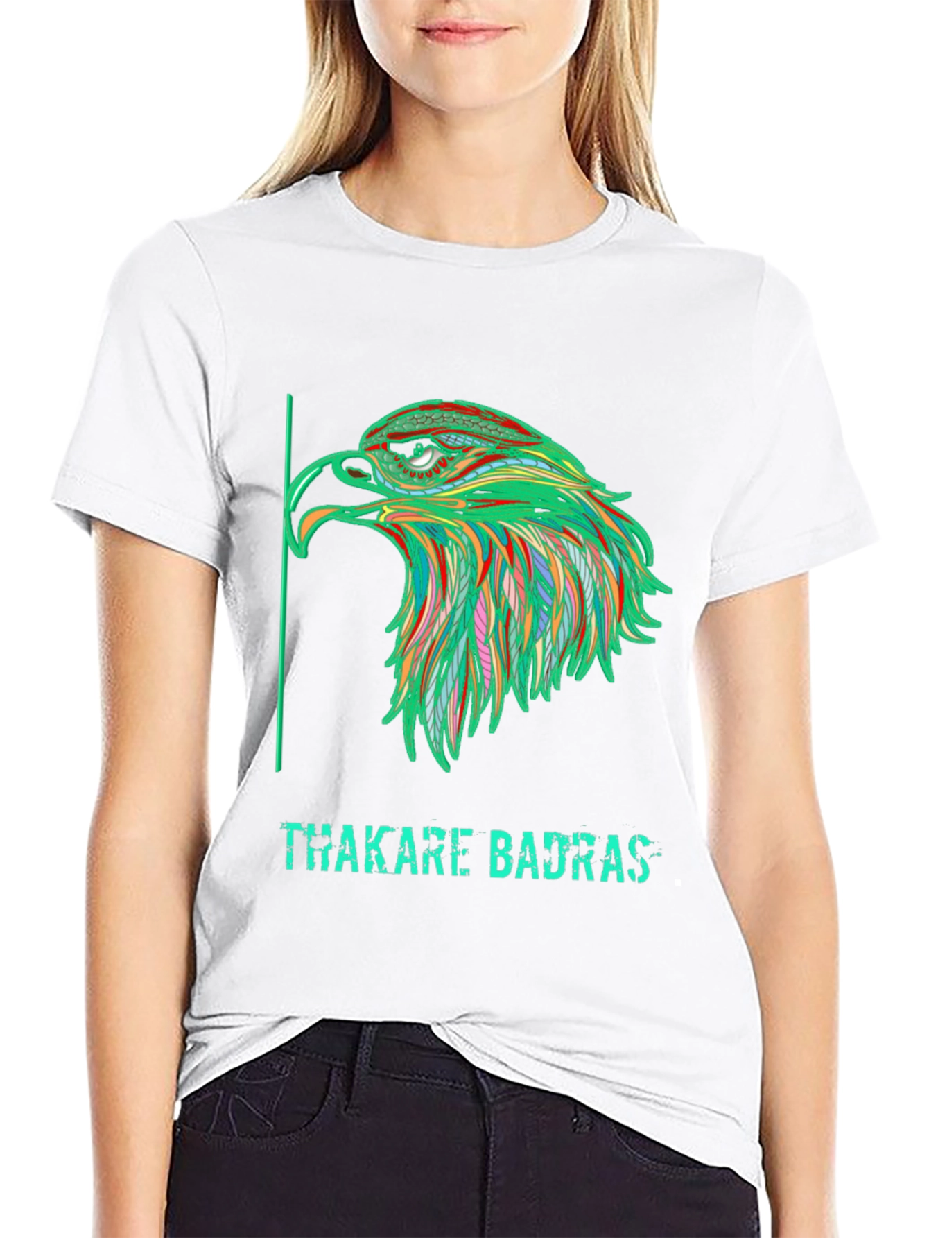 Bold Eagle Graphic Print Black T-Shirt