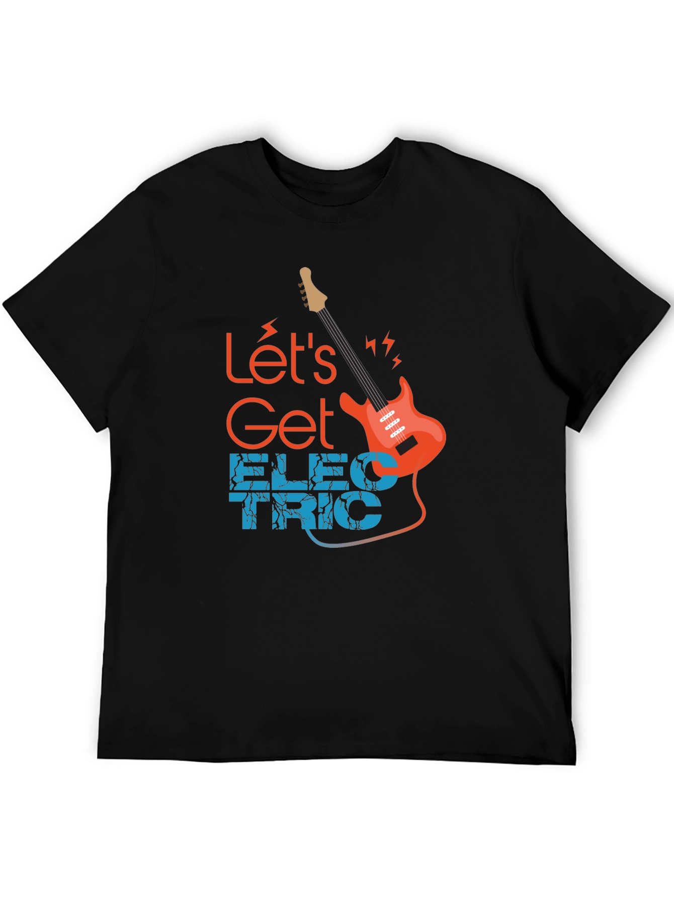 Lets Get Electric Black T-Shirt - Music Lover