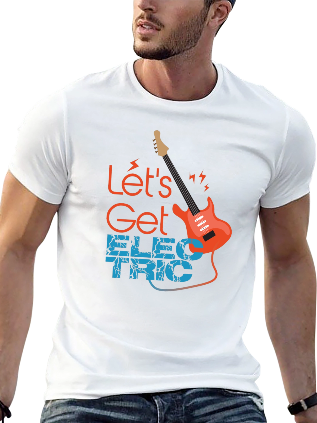 Lets Get Electric Black T-Shirt - Music Lover